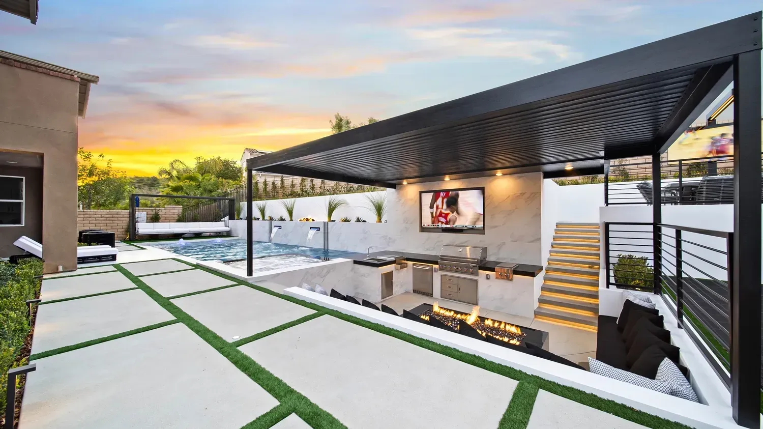 Outdoor living space in Huntington Beach, CA. Outdoor living space in Huntington Beach, CA.