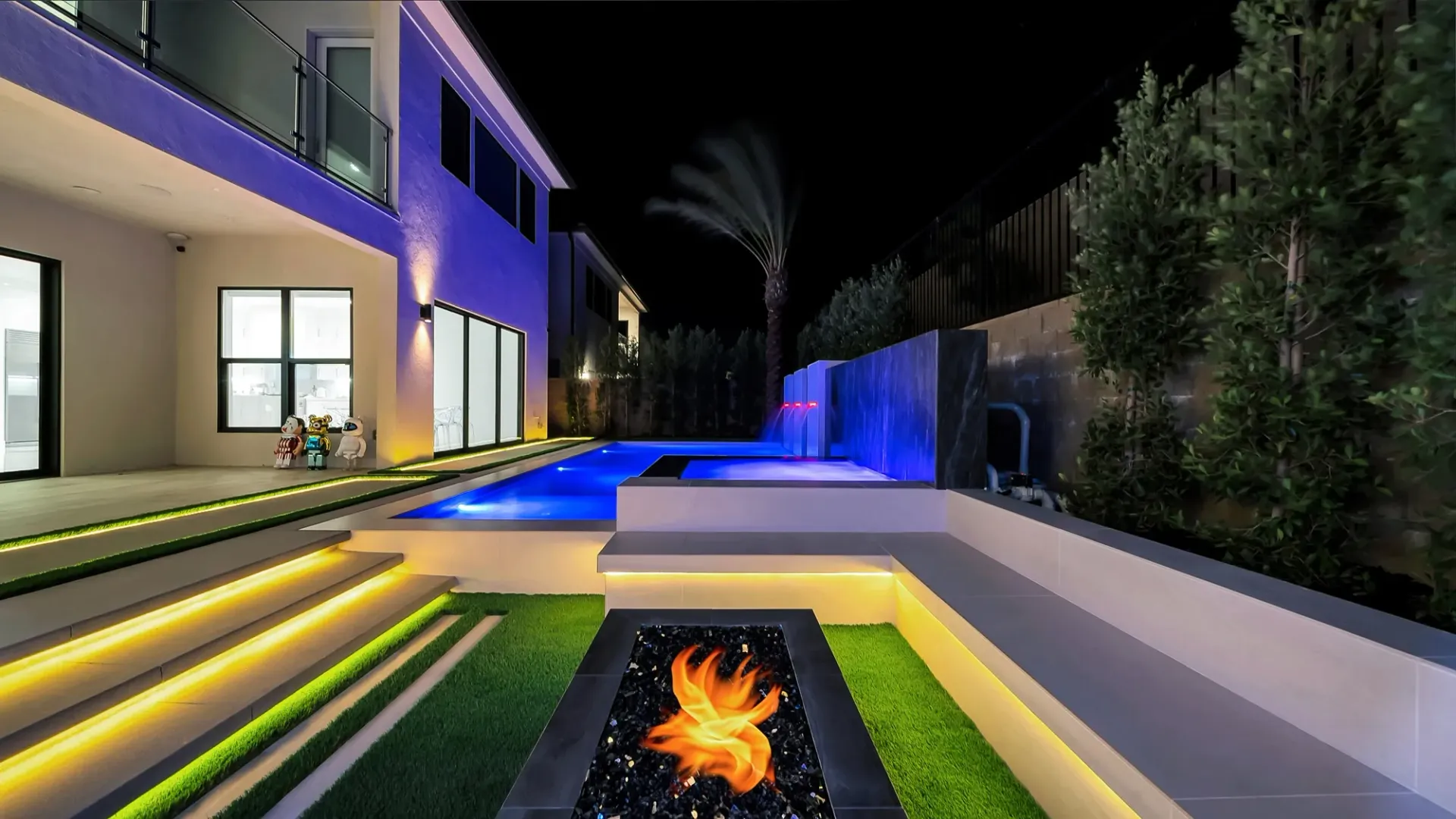 Luxury pool and outdoor living project in Los Angeles, CA. Design and build by Westmod.