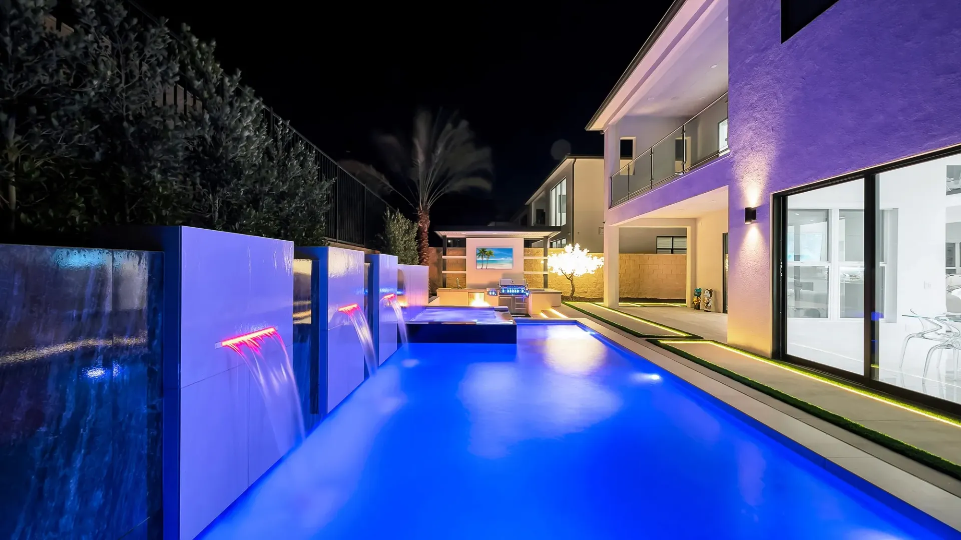 Luxury pool and outdoor living project in Los Angeles, CA. Design and build by Westmod.