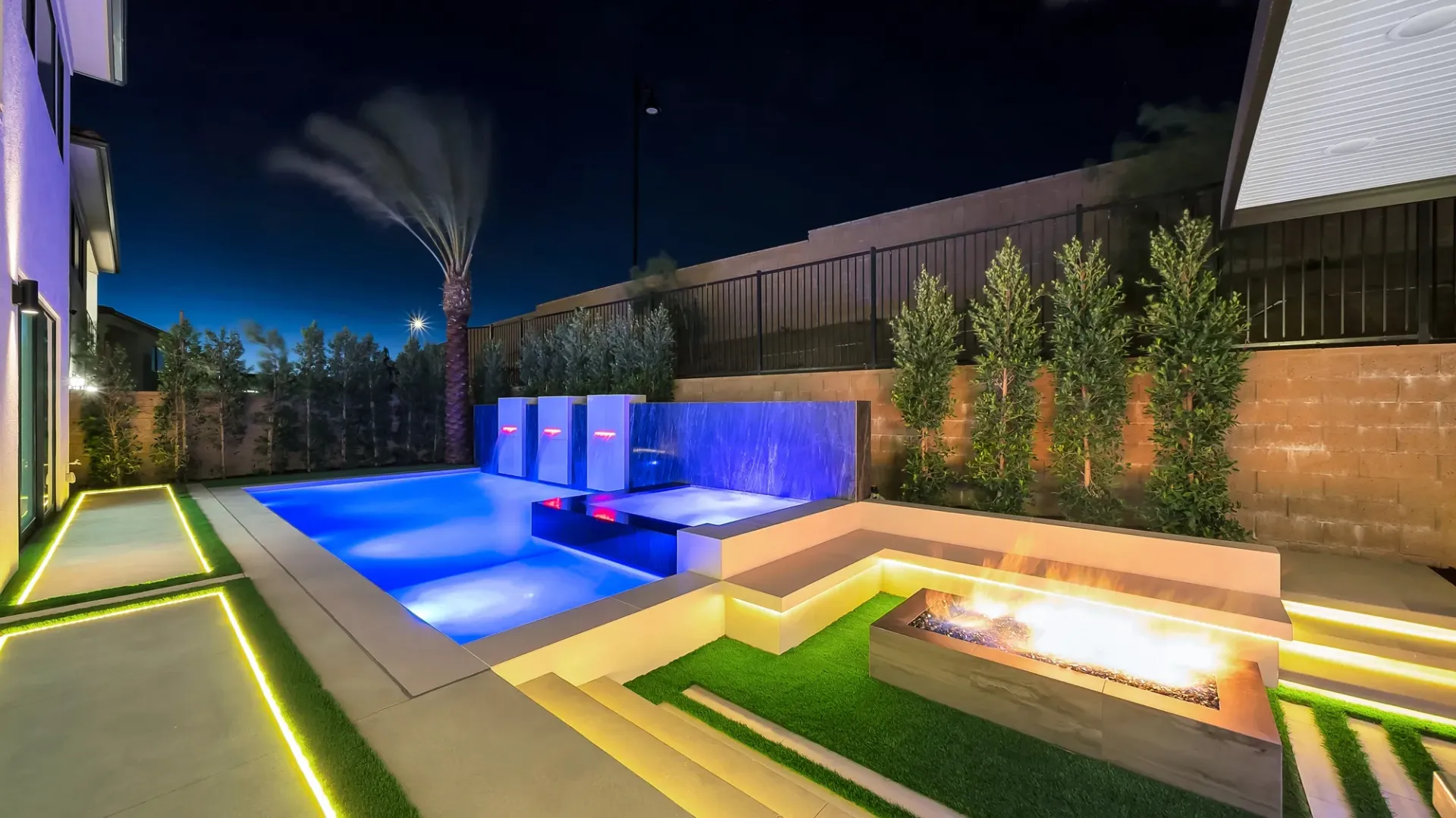 Luxury pool and outdoor living project in Los Angeles, CA. Design and build by Westmod.