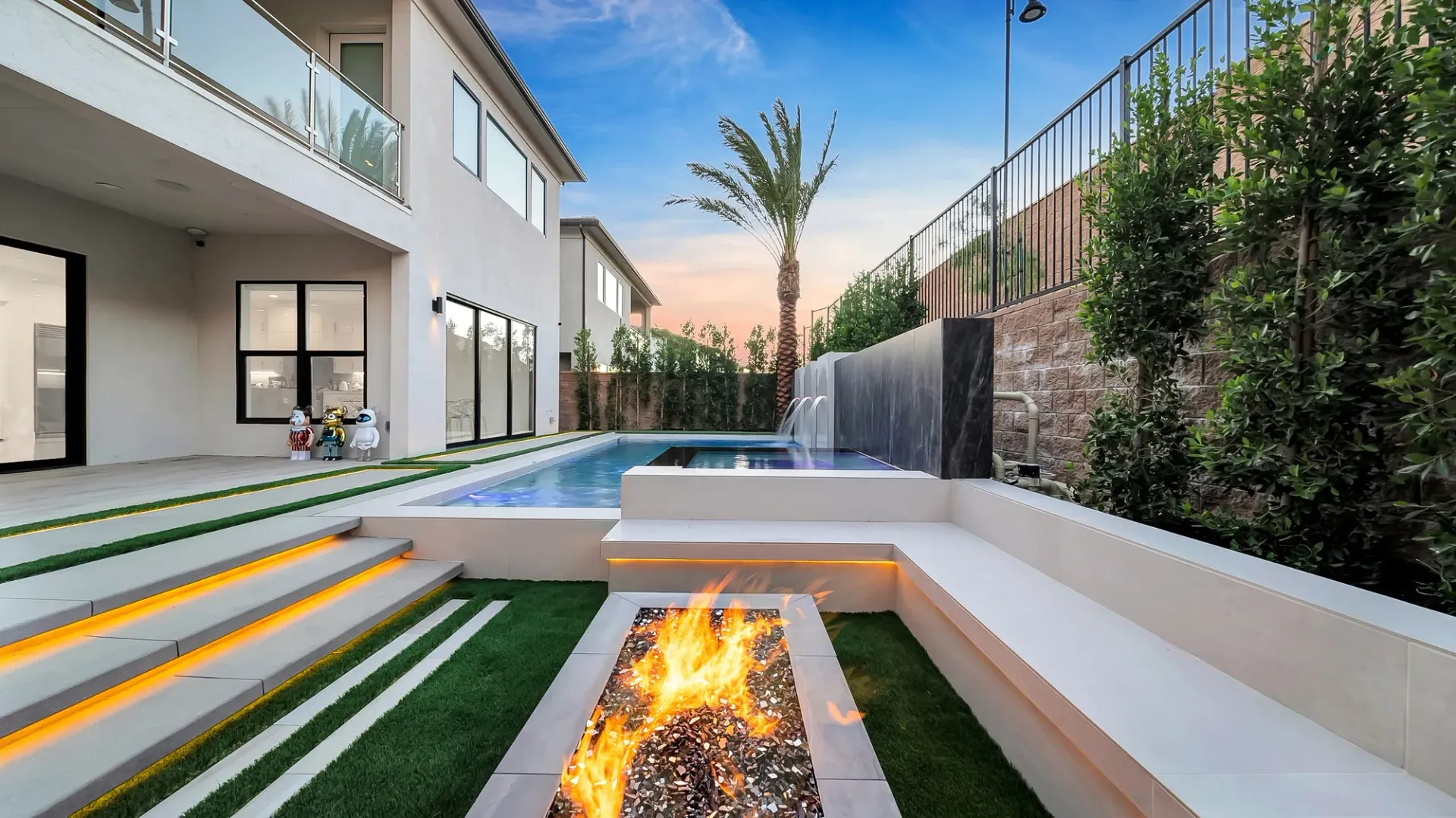 Luxury pool and outdoor living project in Los Angeles, CA. Design and build by Westmod.