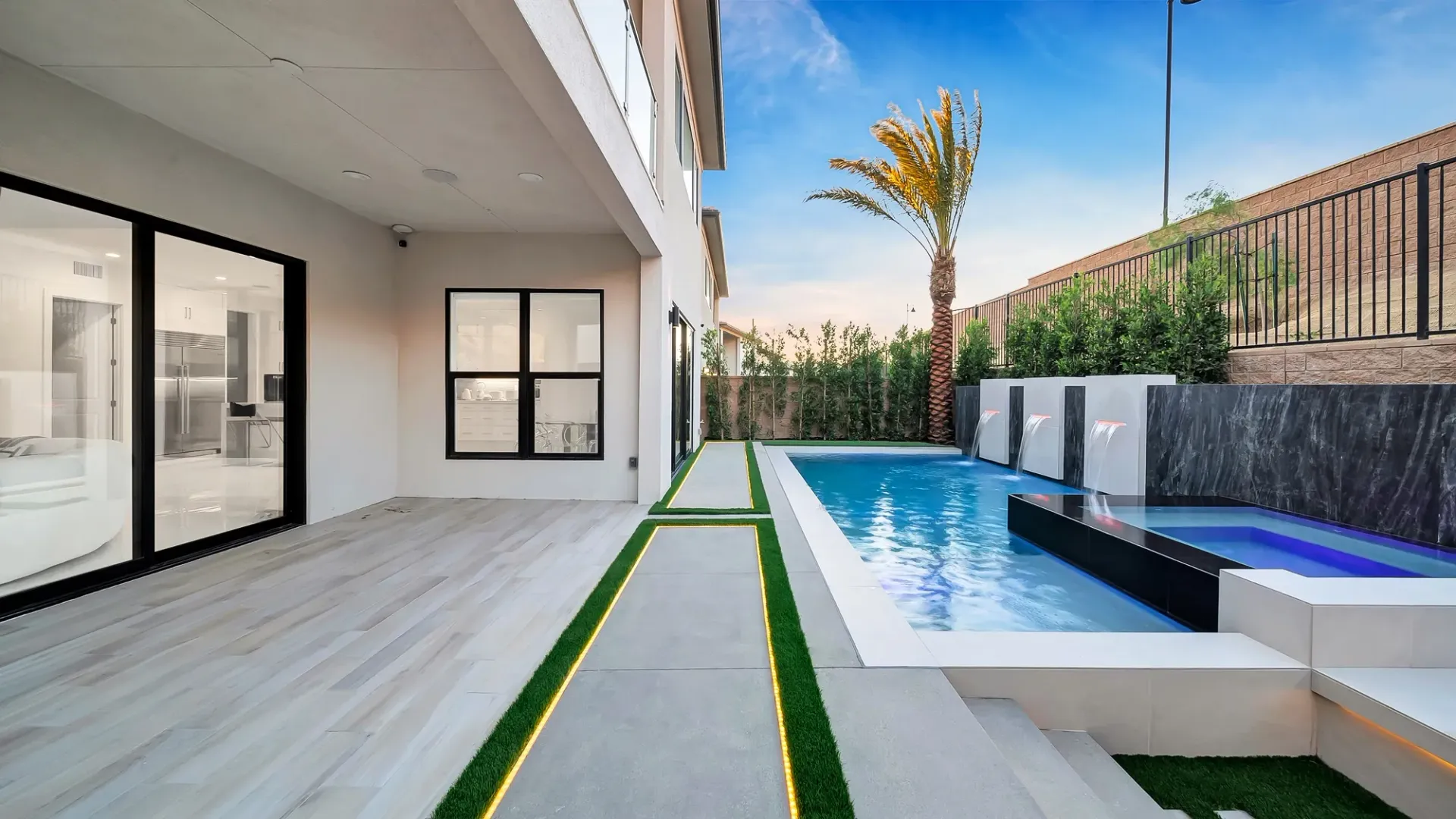 Luxury pool and outdoor living project in Los Angeles, CA. Design and build by Westmod.