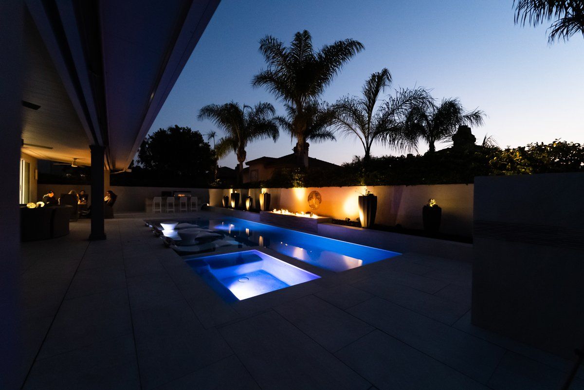 Luxury Swimming pool in Villa Park, CA.