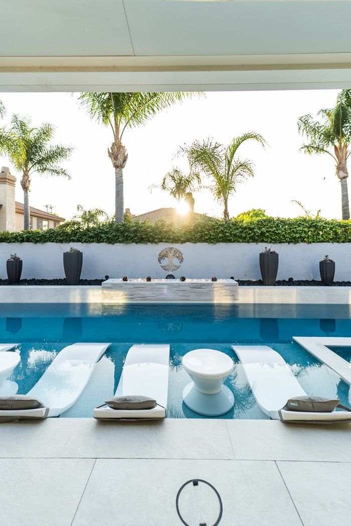 Luxury Swimming pool in Villa Park, CA.