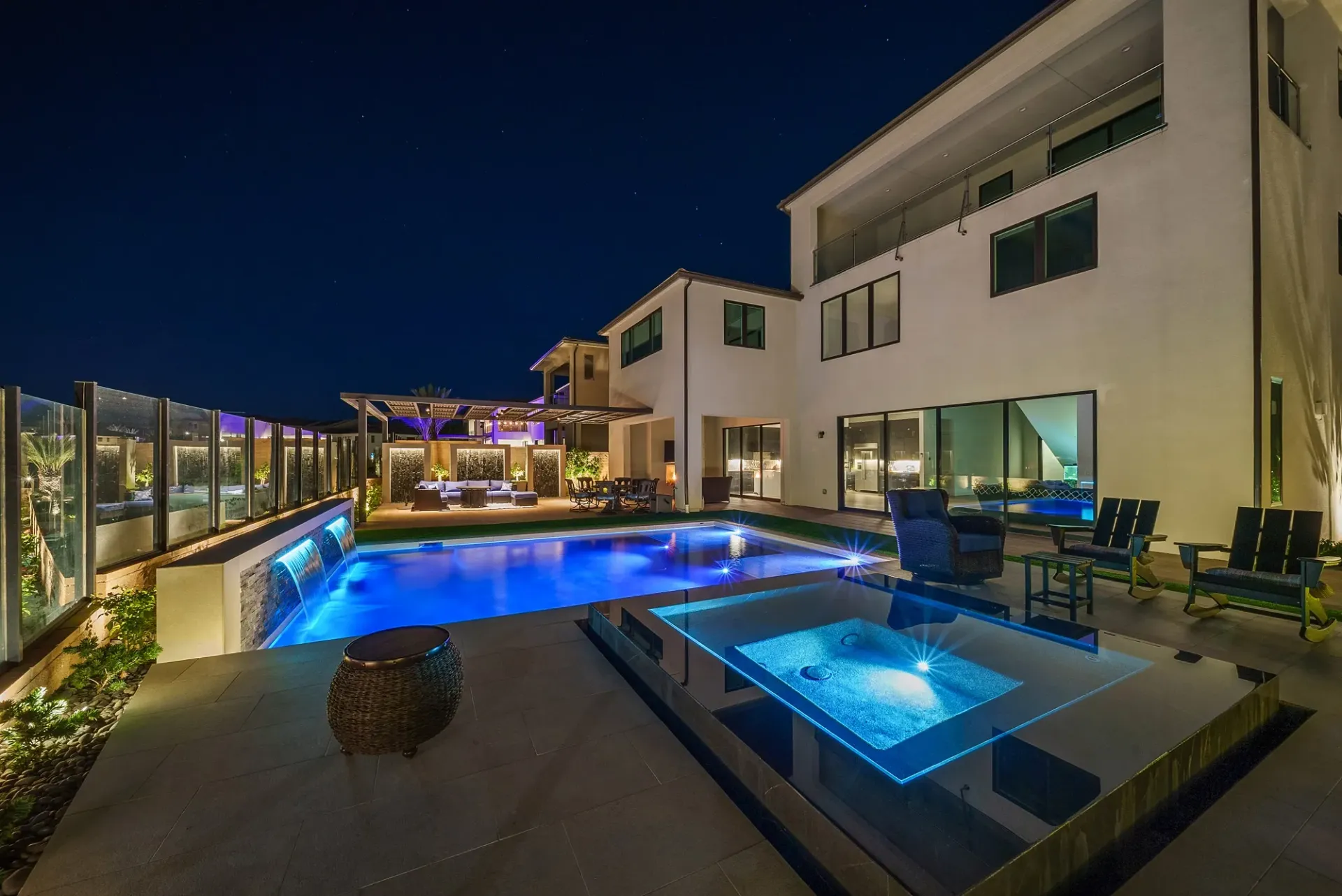 luxury pool and outdoor living space