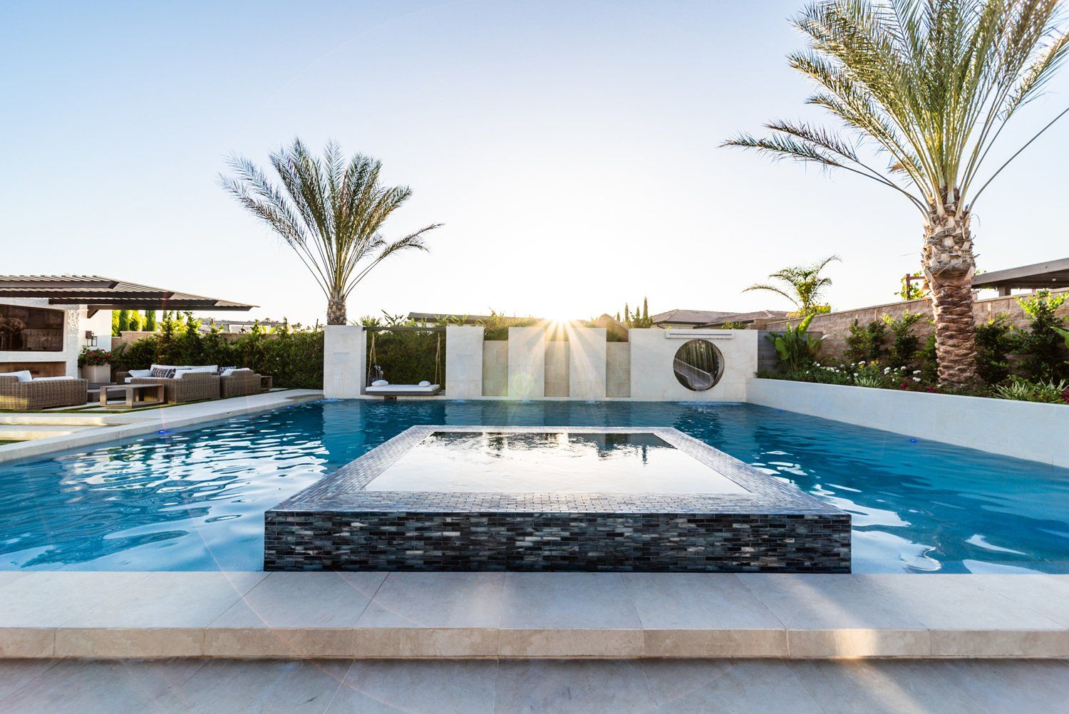 Luxury Swimming pool in Porter Ranch, CA.