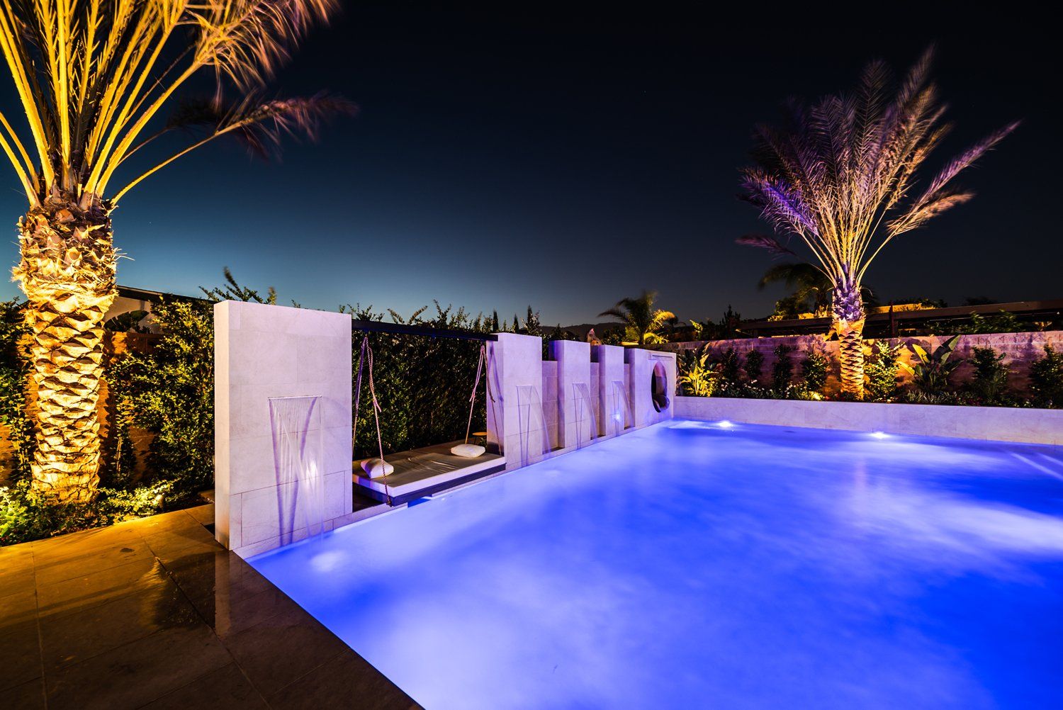 Luxury Swimming pool in Porter Ranch, CA.
