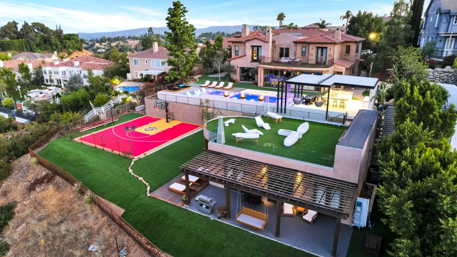 custom luxury pool, outdoor living, and landscaping by Westmod in Los Angeles, CA.