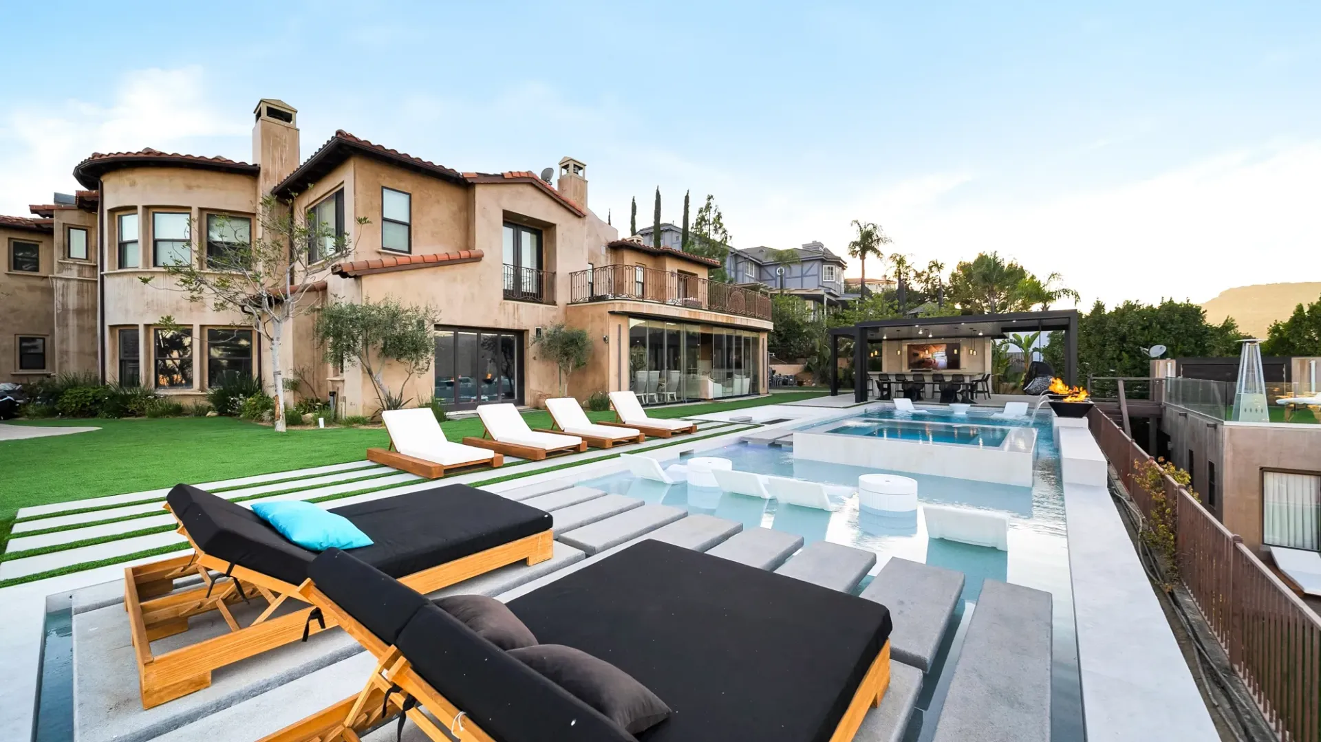 custom luxury pool, outdoor living, and landscaping by Westmod in Los Angeles, CA.