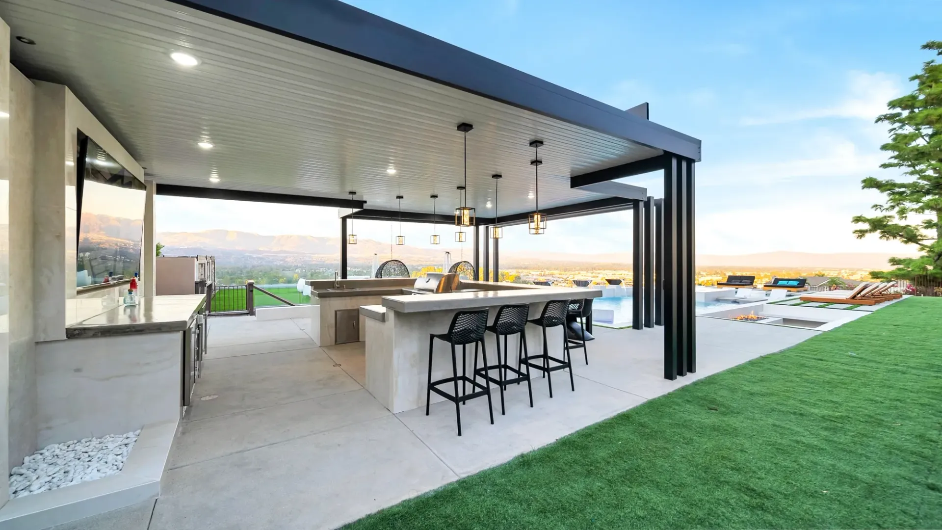 custom luxury pool, outdoor living, and landscaping by Westmod in Los Angeles, CA.