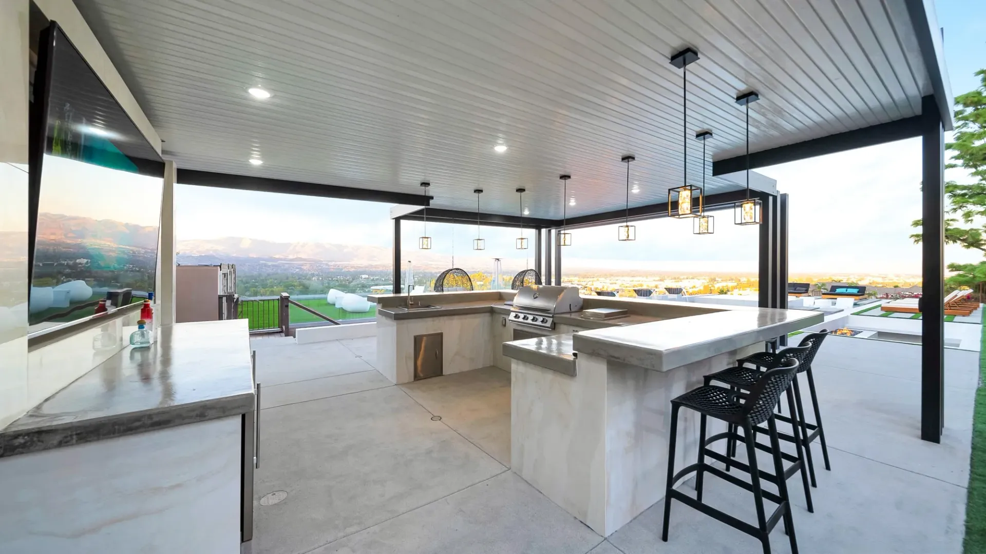 custom luxury pool, outdoor living, and landscaping by Westmod in Los Angeles, CA.