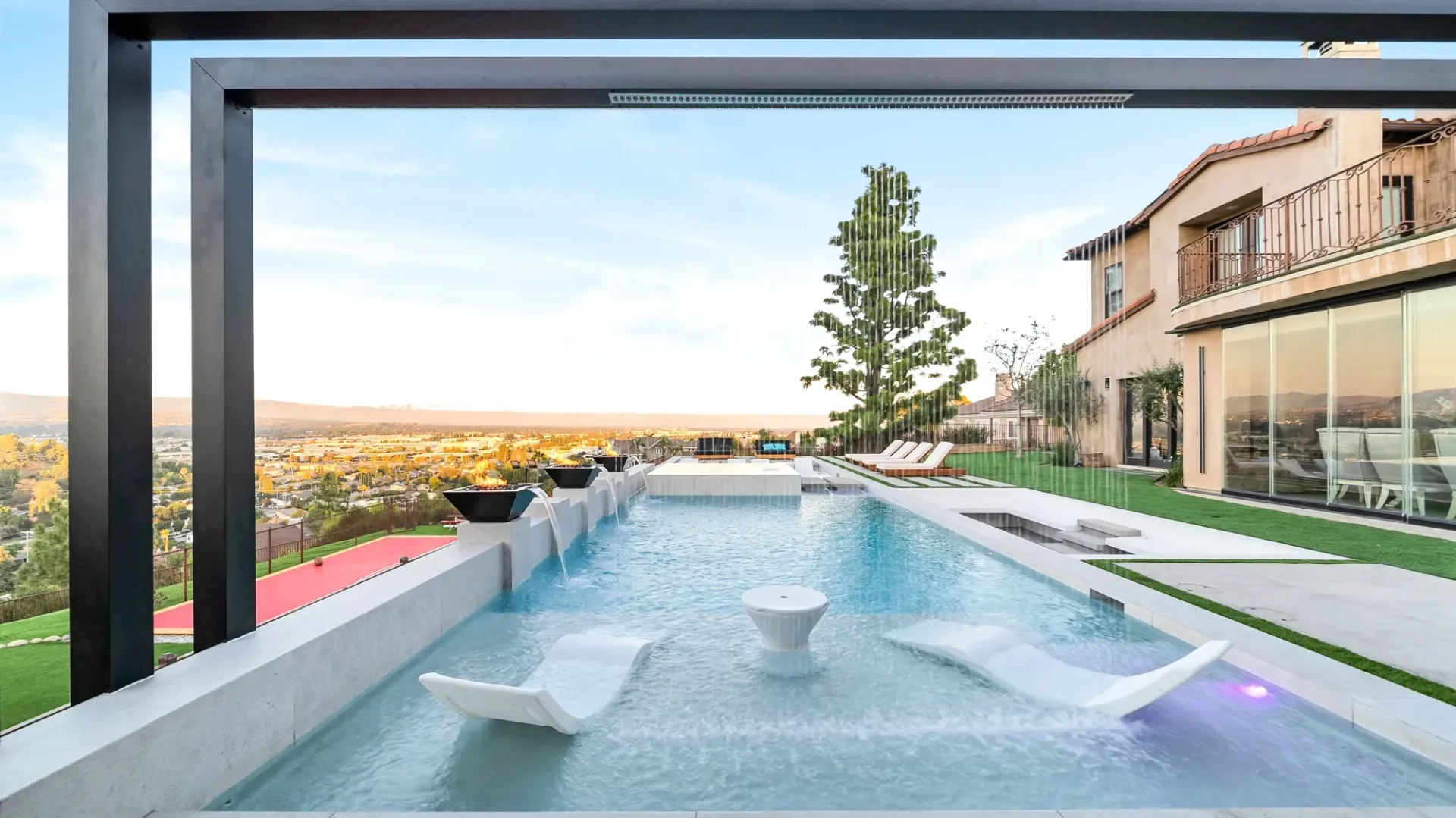 custom luxury pool, outdoor living, and landscaping by Westmod in Los Angeles, CA.