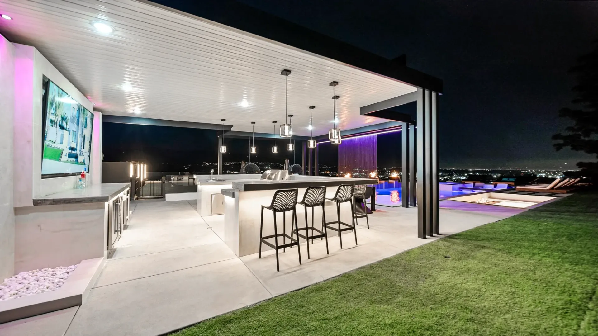 custom luxury pool, outdoor living, and landscaping by Westmod in Los Angeles, CA.