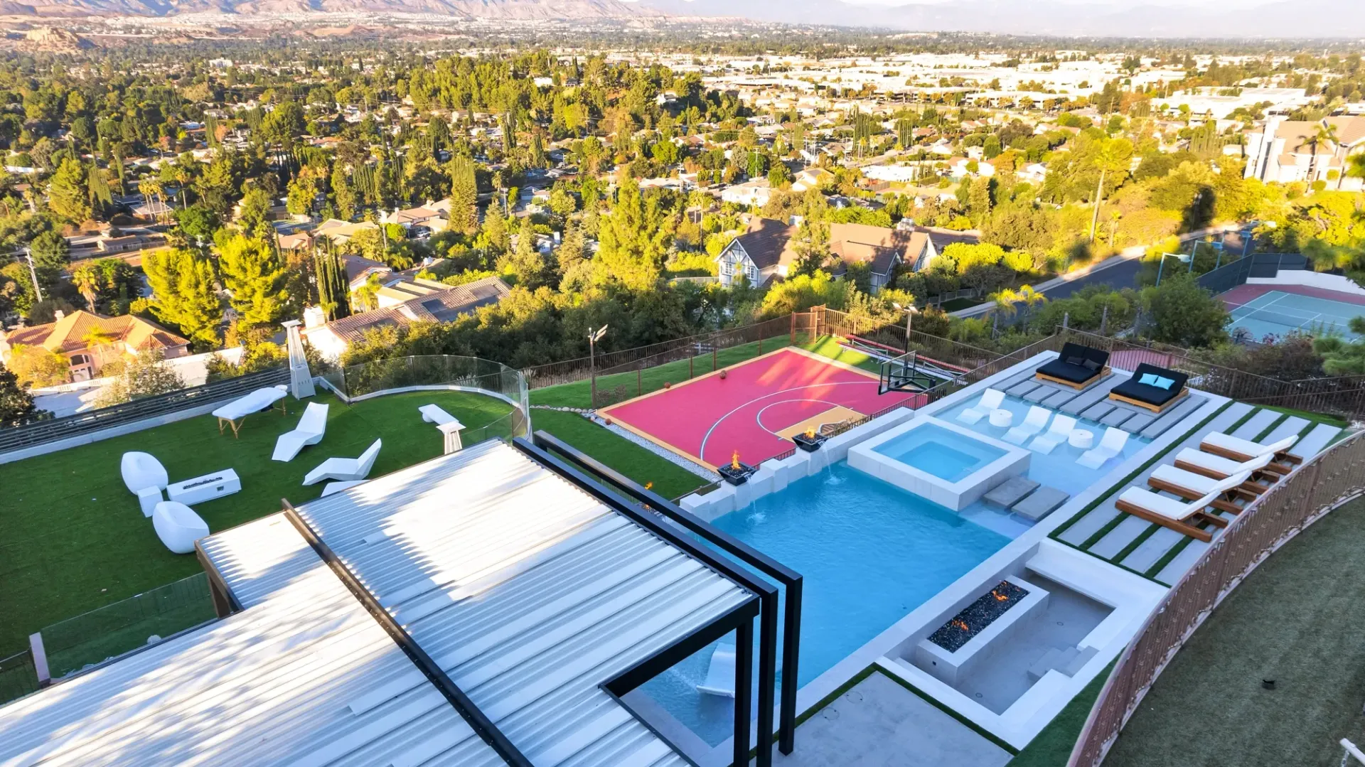 custom luxury pool, outdoor living, and landscaping by Westmod in Los Angeles, CA.