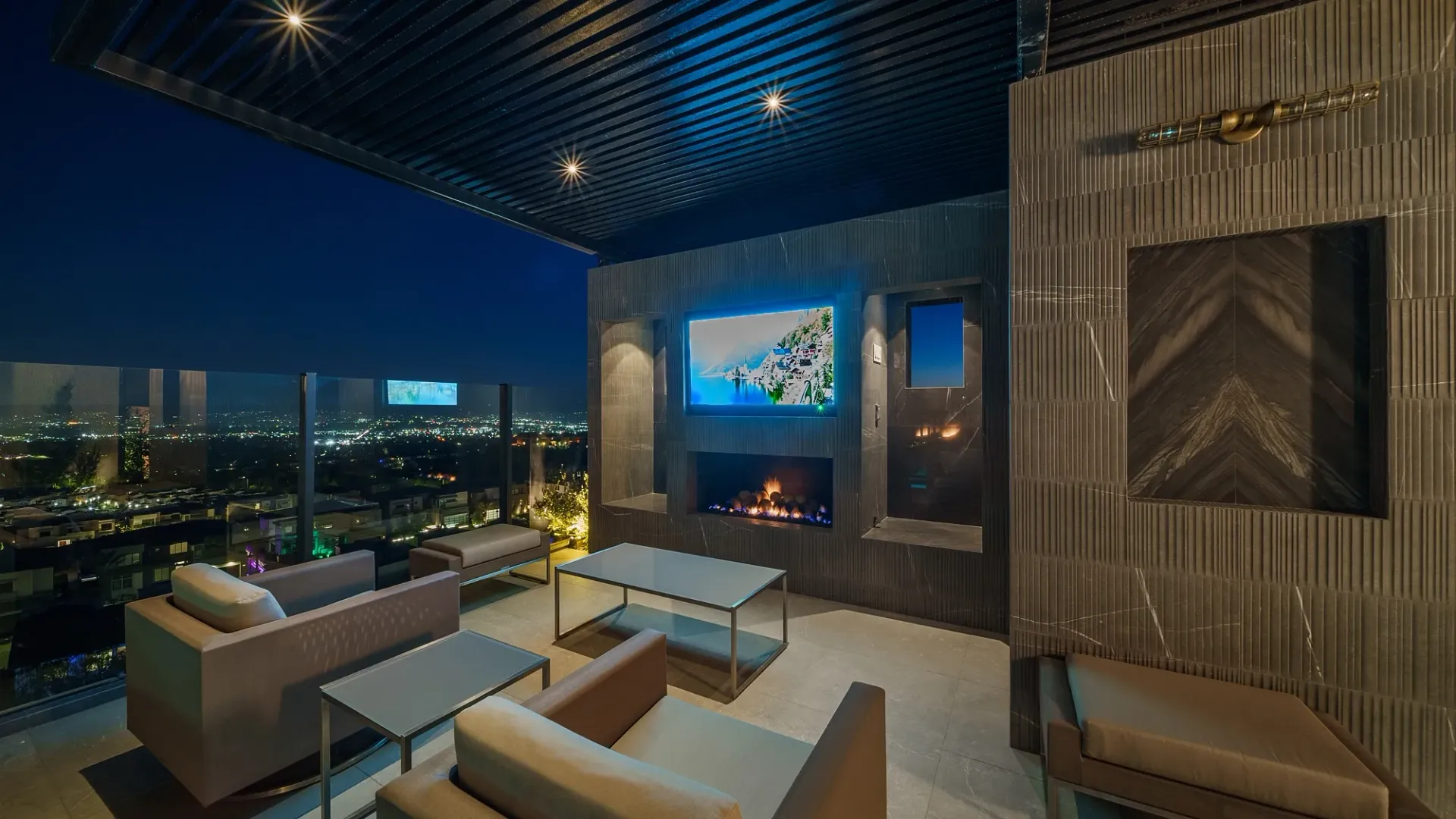Luxury pool and outdoor living space designed and built by Westmod.