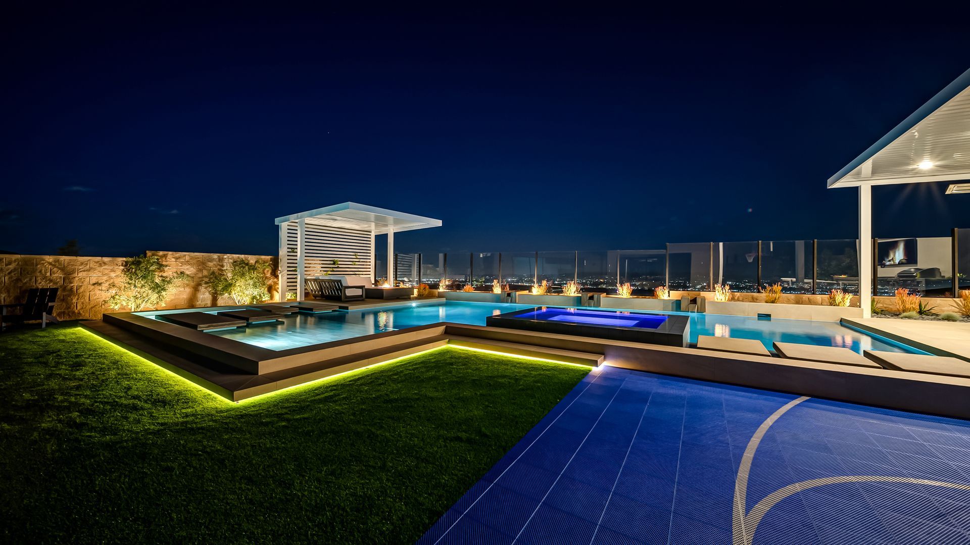 luxury pool and outdoor living space by Westmod