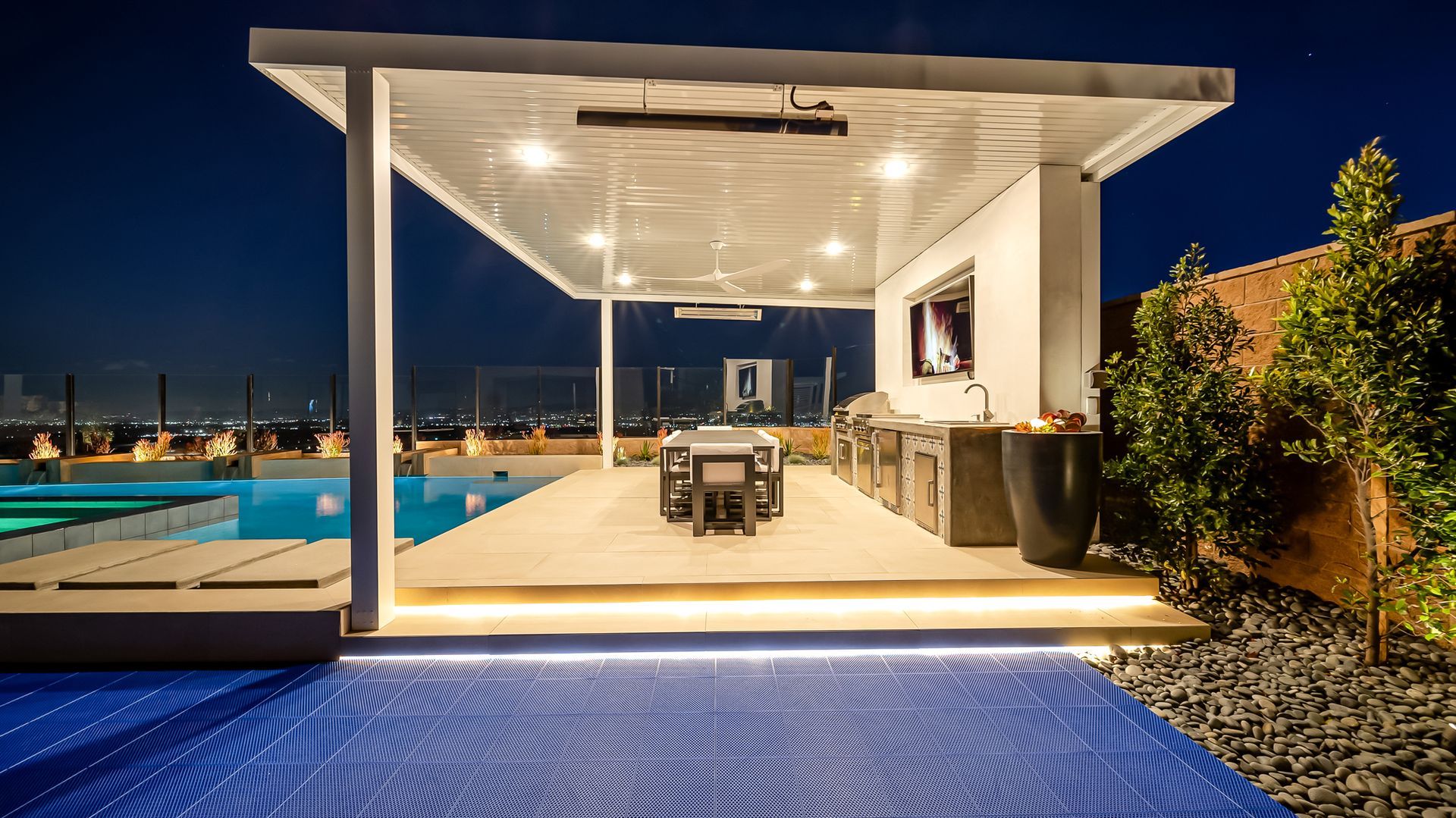 luxury pool and outdoor living space by Westmod