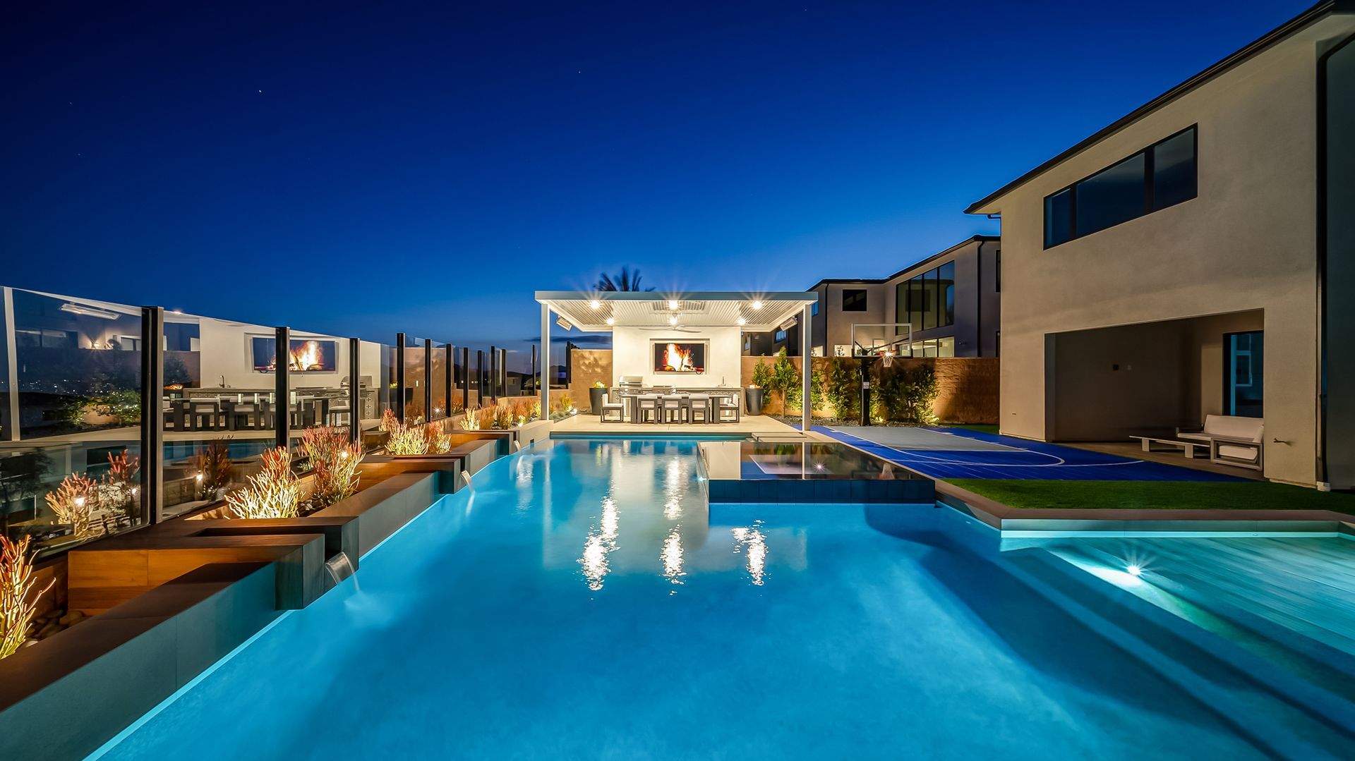 luxury pool and outdoor living space by Westmod