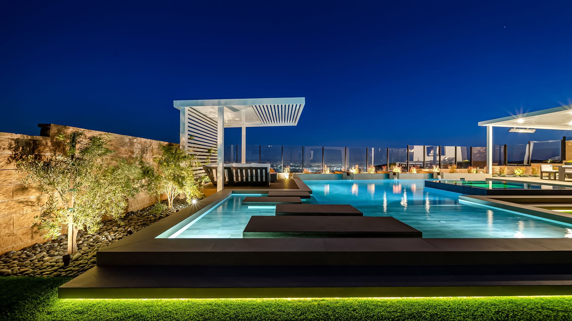luxury pool and outdoor living space by Westmod
