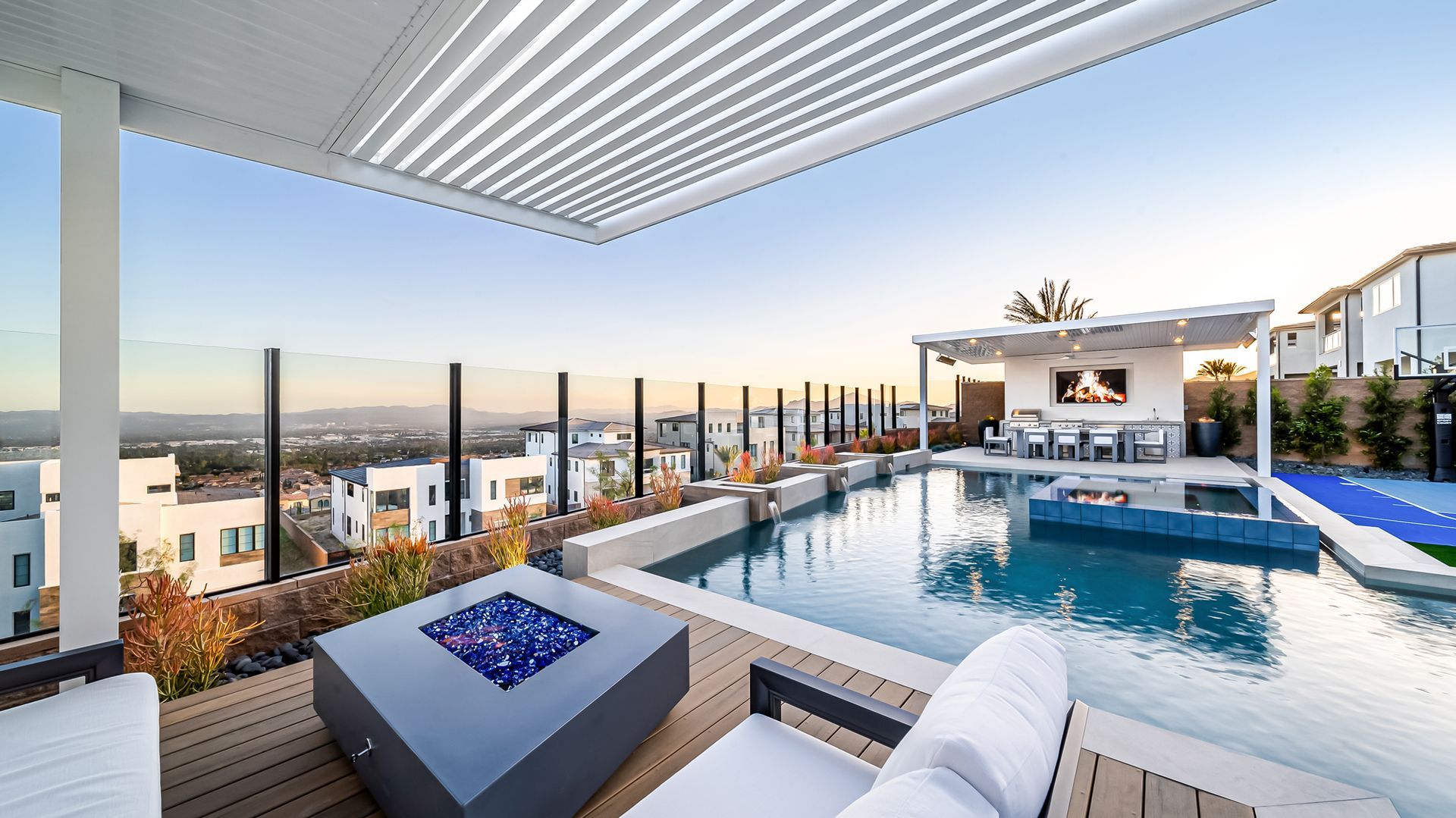 luxury pool and outdoor living space by Westmod