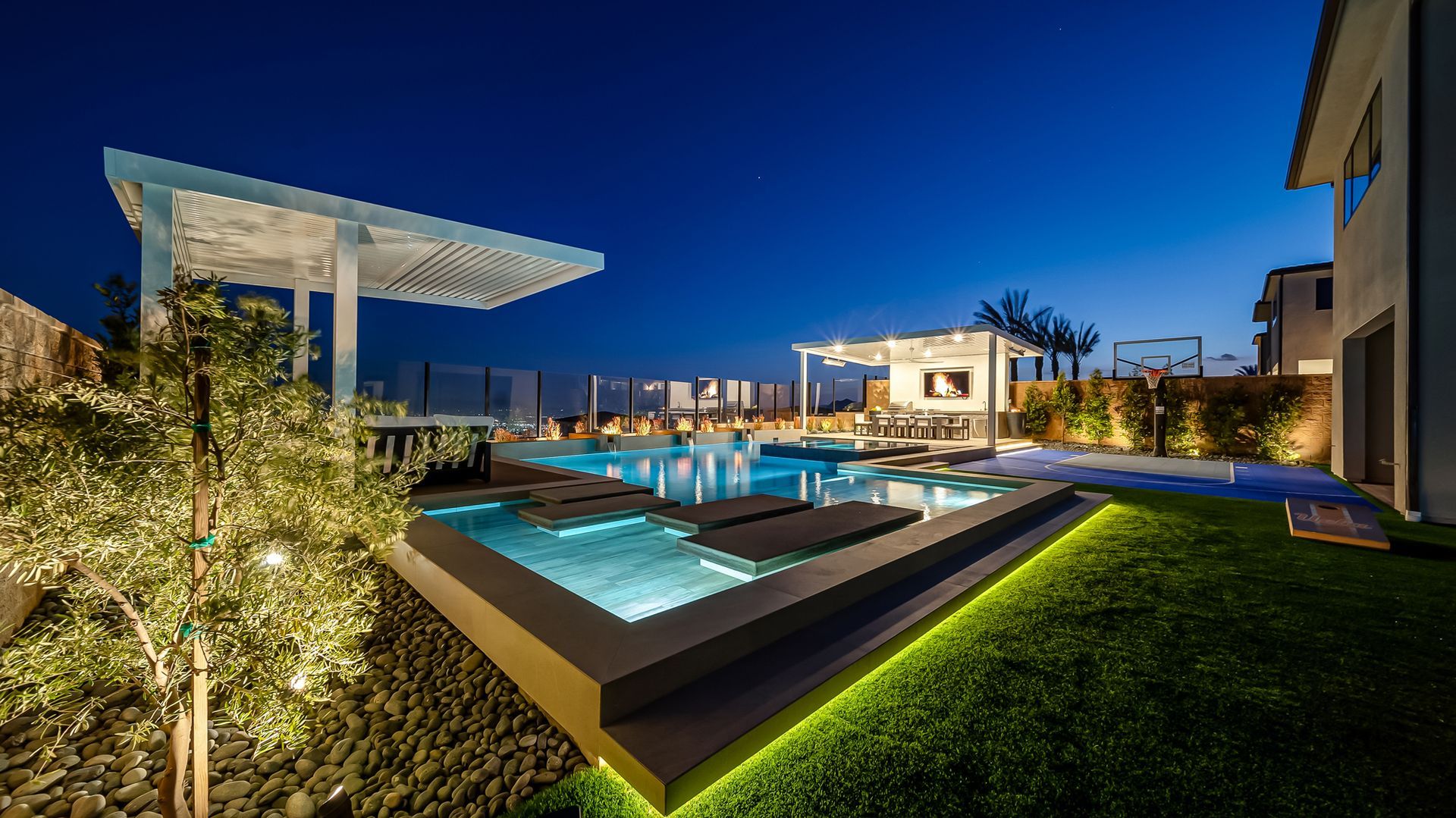 luxury pool and outdoor living space by Westmod