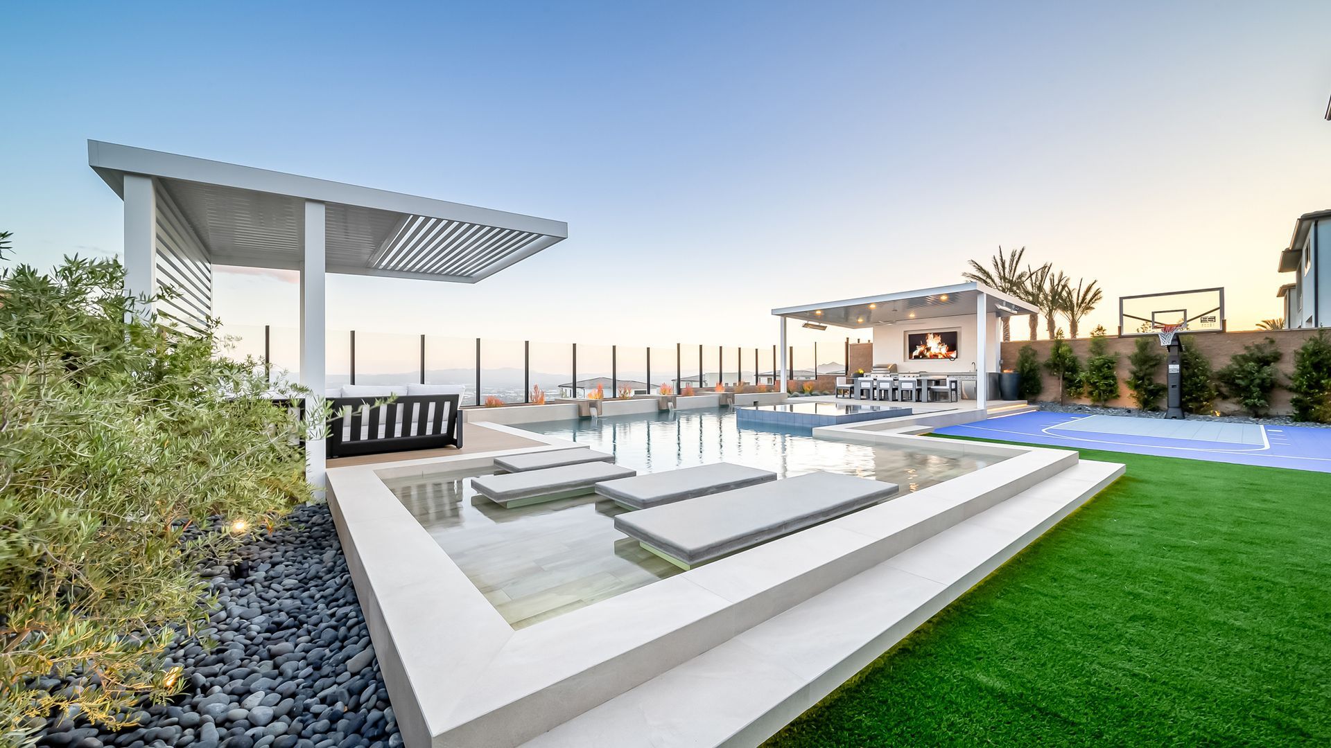 luxury pool and outdoor living space by Westmod