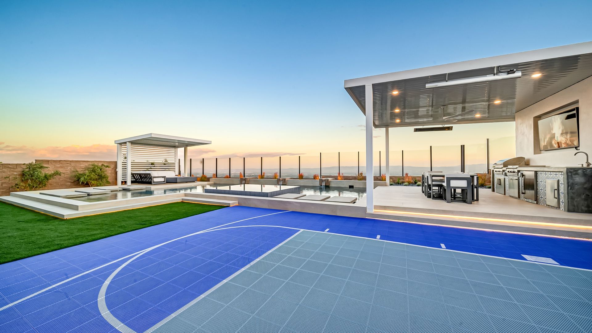 luxury pool and outdoor living space by Westmod