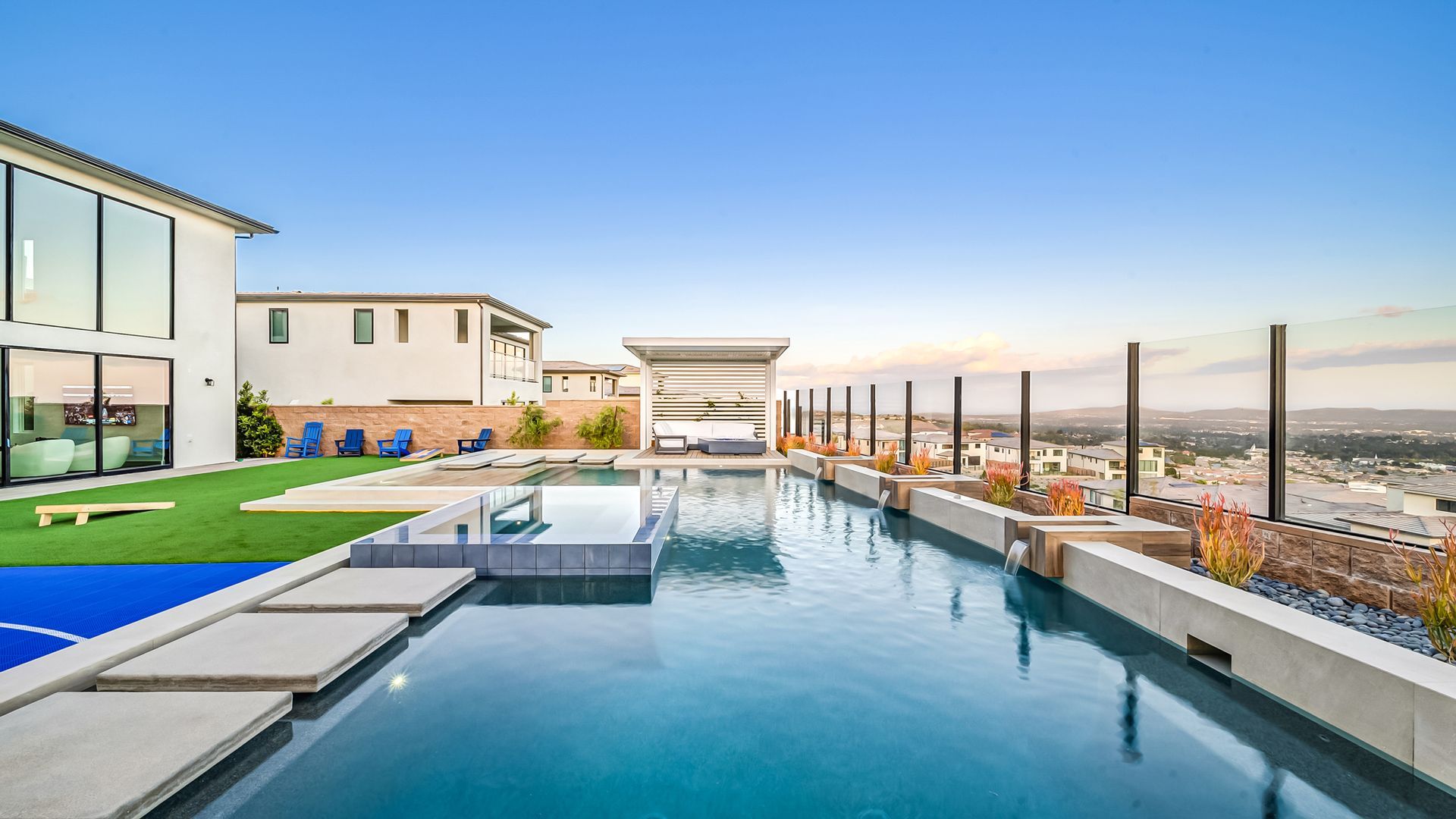luxury pool and outdoor living space by Westmod
