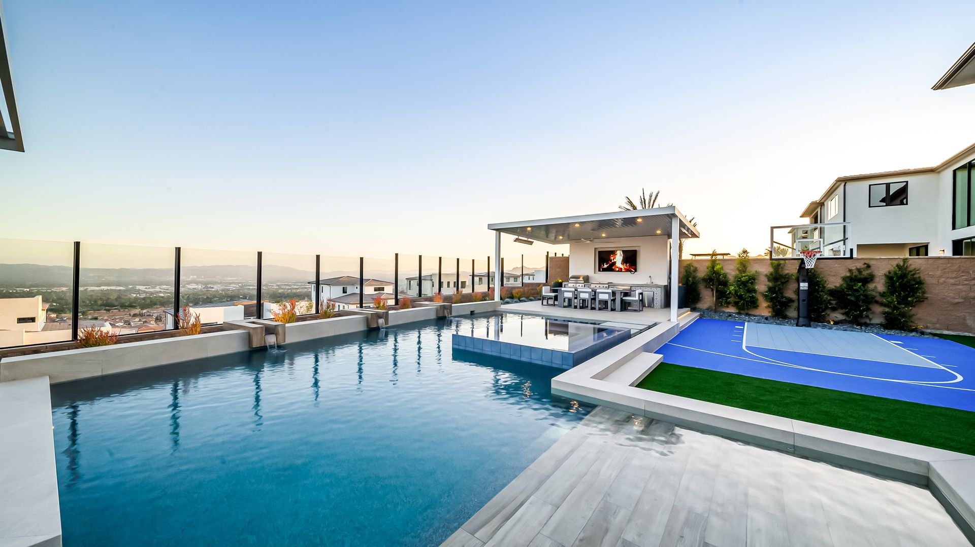 luxury pool and outdoor living space by Westmod