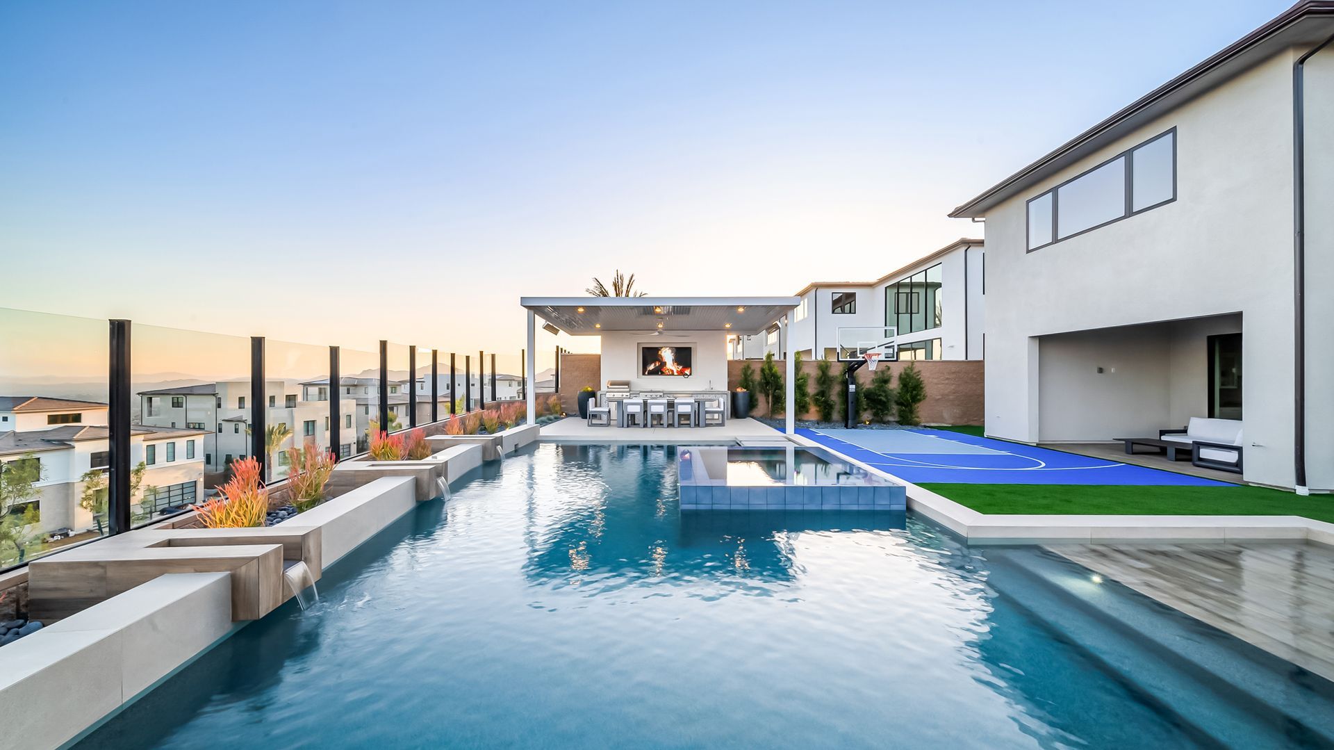 luxury pool and outdoor living space by Westmod