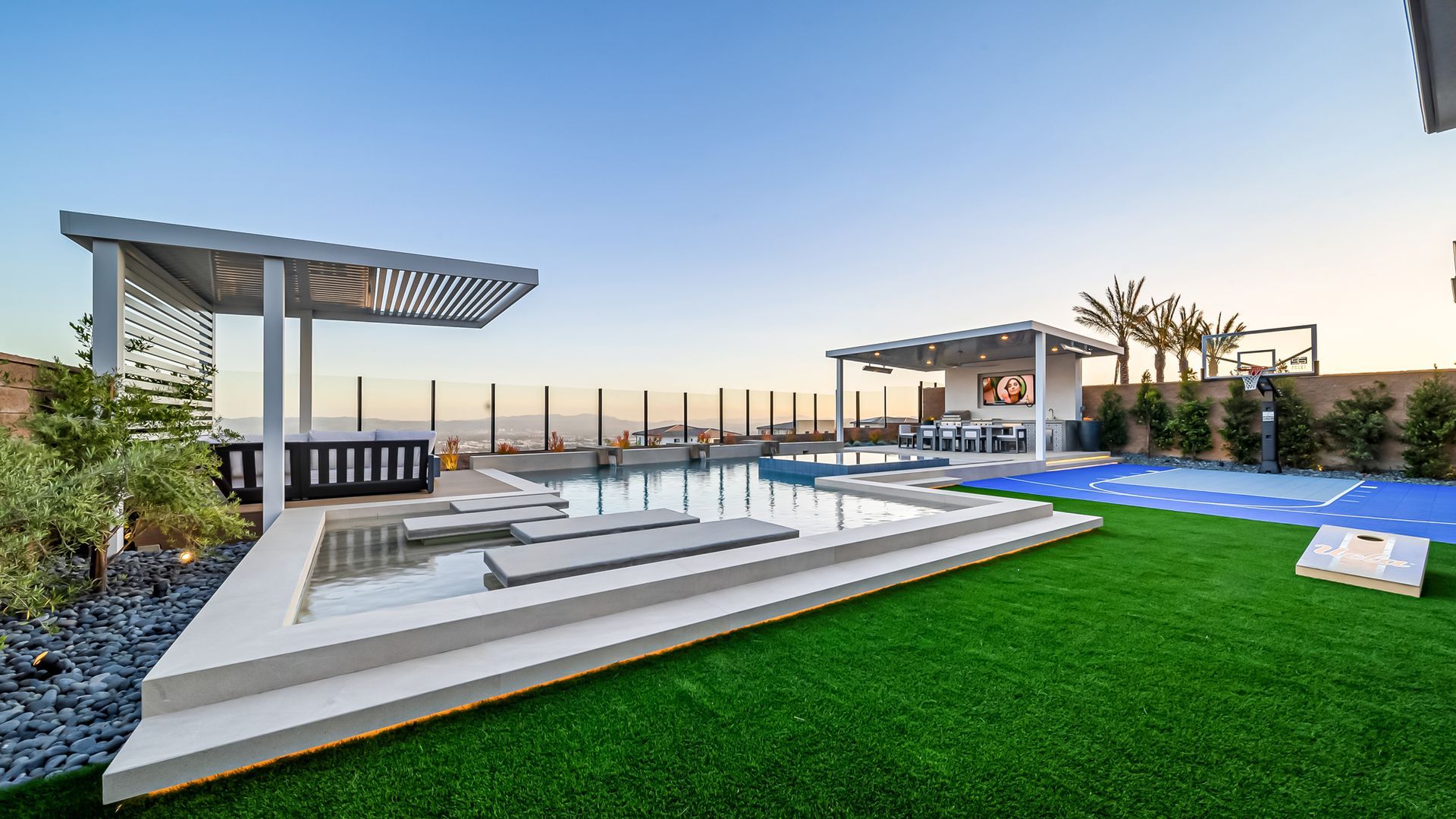 luxury pool and outdoor living space by Westmod