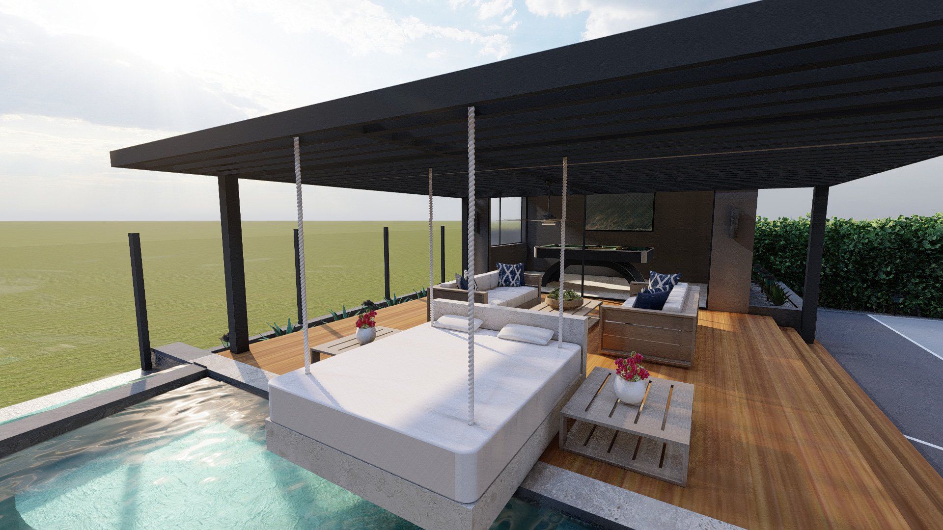 The Park by Westmod - Fire Pit and Water Feature Wall The Park by Westmod - Fire Pit and Water Feature Wall