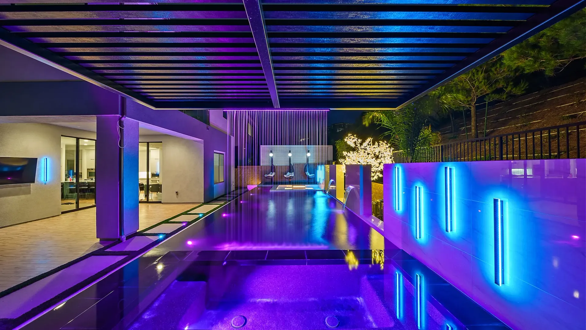 The Proper. A luxury swimming pool and outdoor living project designed and built in Porter Ranch, CA.