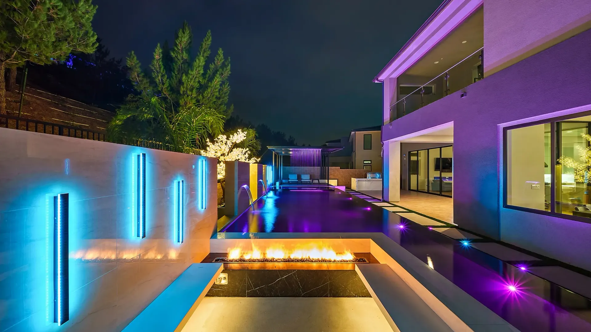 The Proper. A luxury swimming pool and outdoor living project designed and built in Porter Ranch, CA.