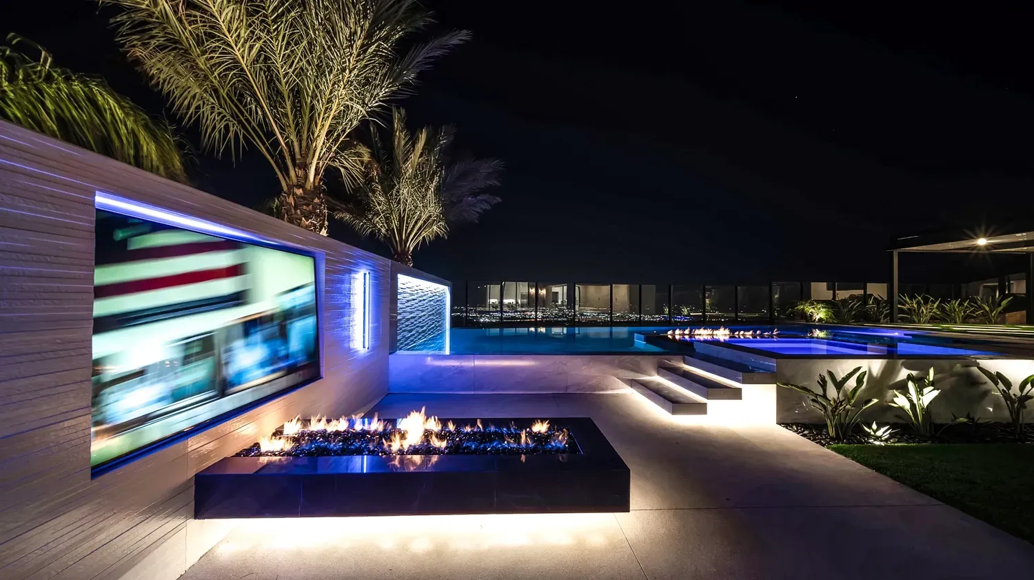 Luxury pool in Porter Ranch, CA.