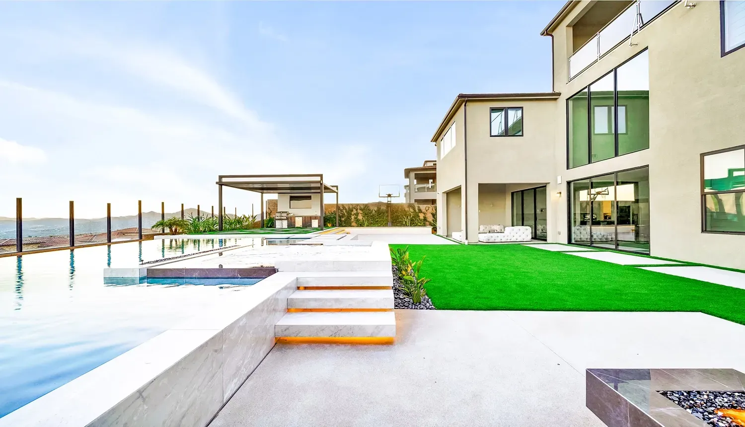 Luxury pool in Porter Ranch, CA.