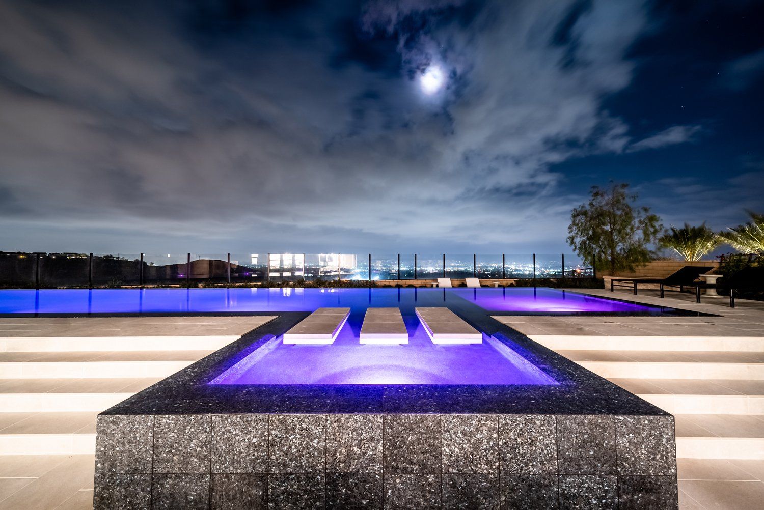 luxury pool and outdoor living space