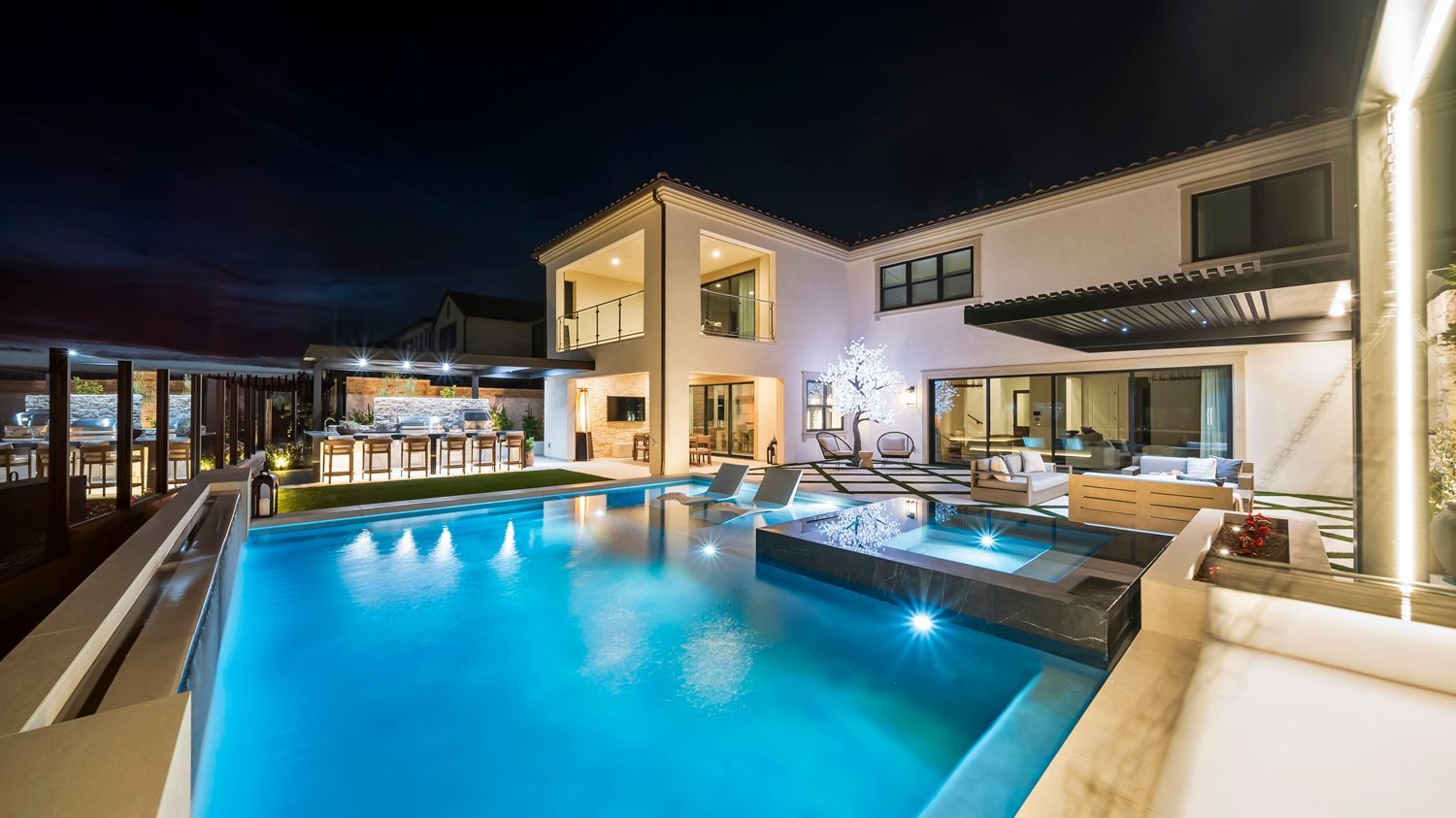 custom pool and backyard by Westmod in Porter Ranch, CA