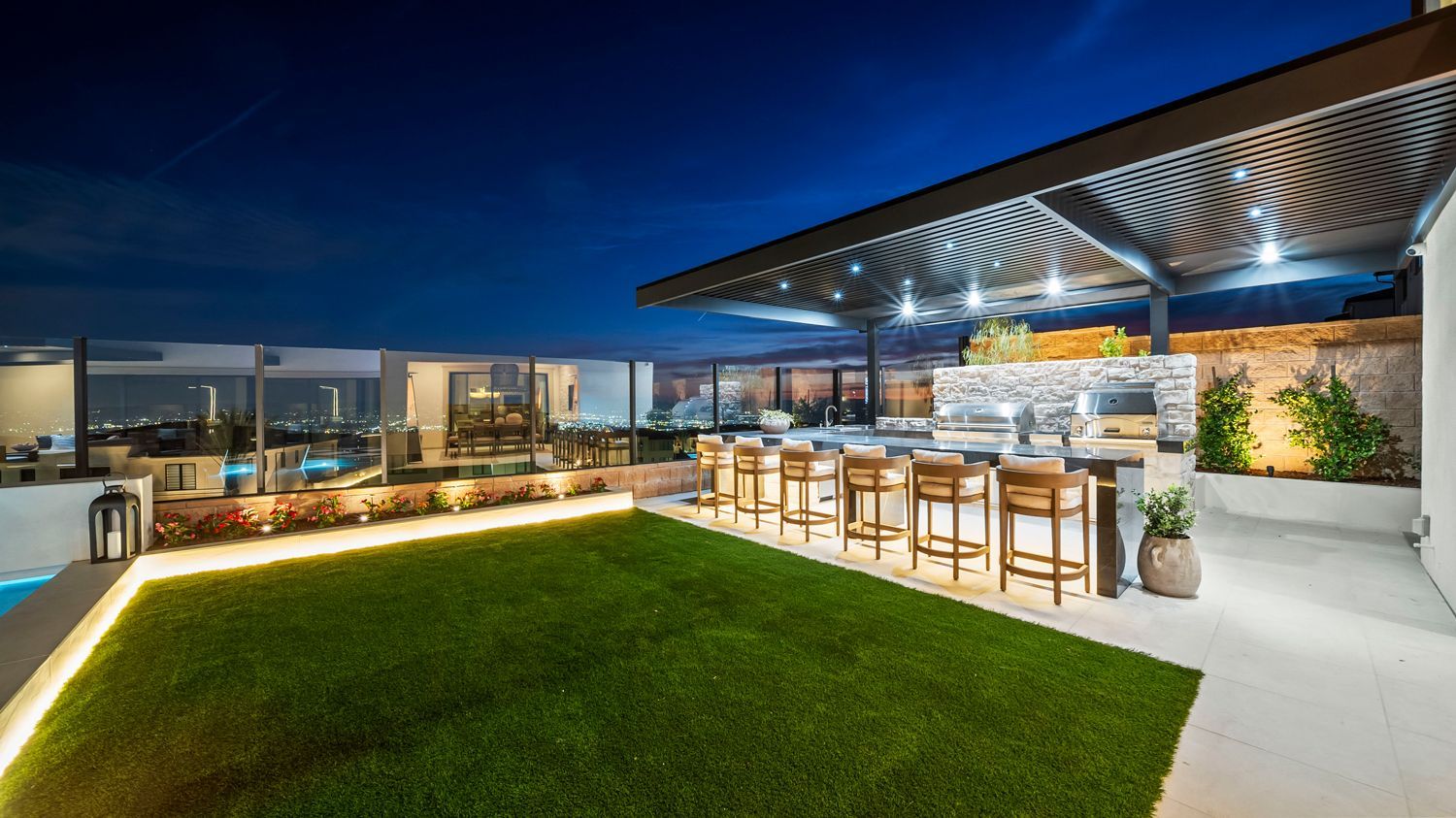 custom pool and backyard by Westmod in Porter Ranch, CA
