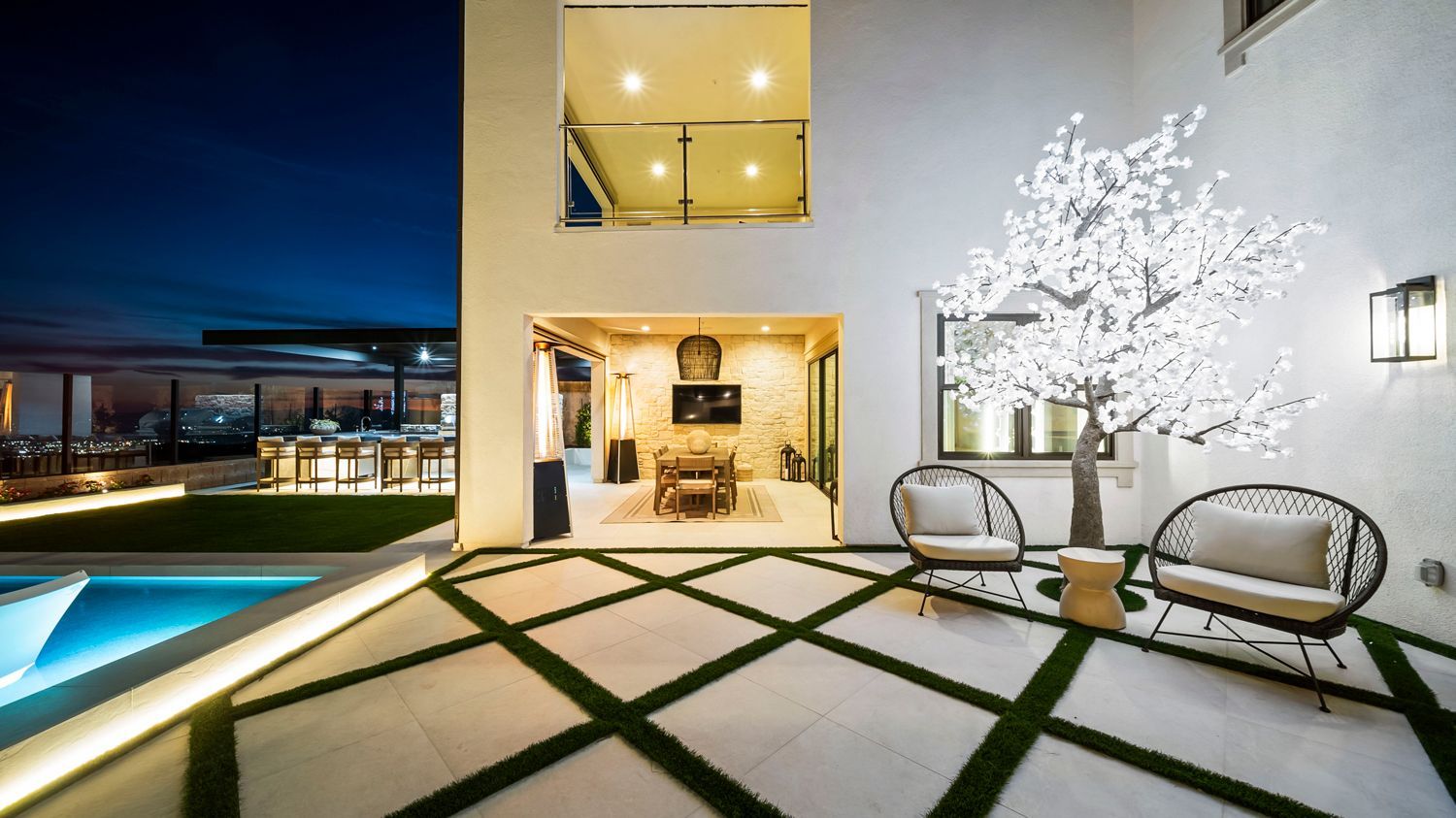 custom pool and backyard by Westmod in Porter Ranch, CA