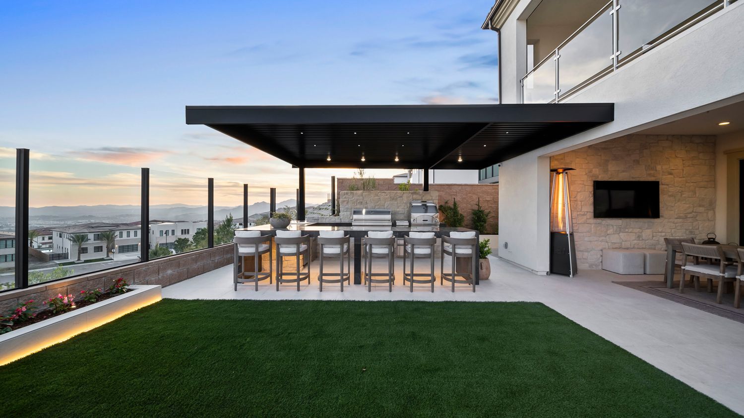 custom pool and backyard by Westmod in Porter Ranch, CA