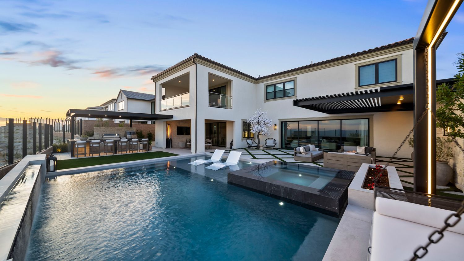 custom pool and backyard by Westmod in Porter Ranch, CA