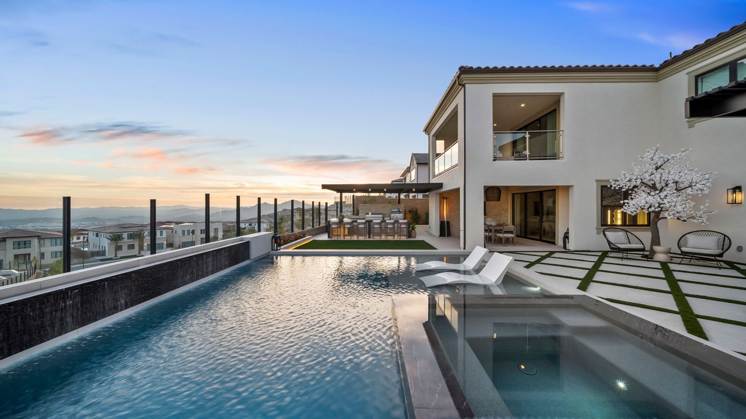 custom pool and backyard by Westmod in Porter Ranch, CA