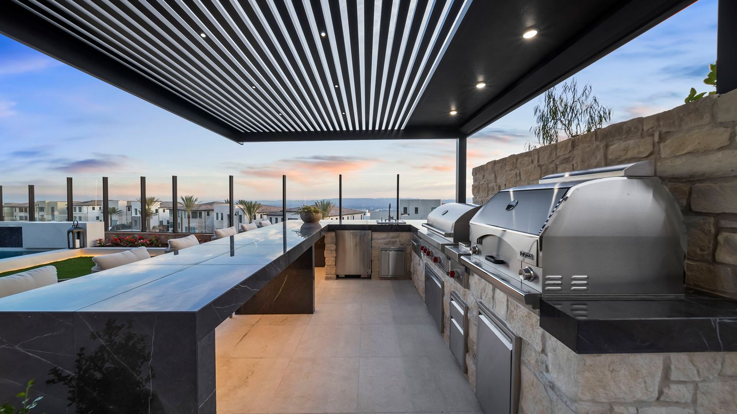 custom pool and backyard by Westmod in Porter Ranch, CA