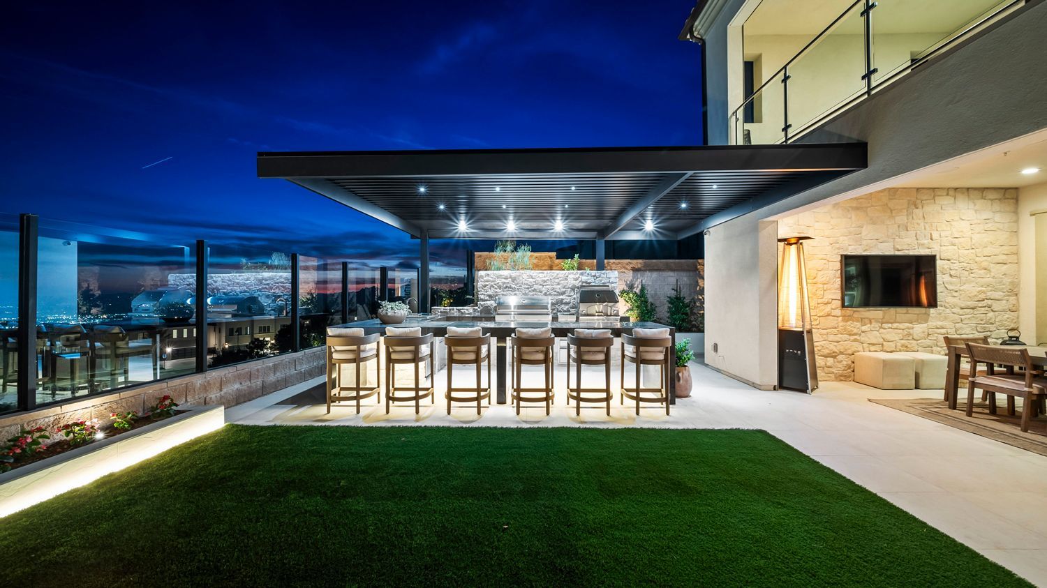 custom pool and backyard by Westmod in Porter Ranch, CA