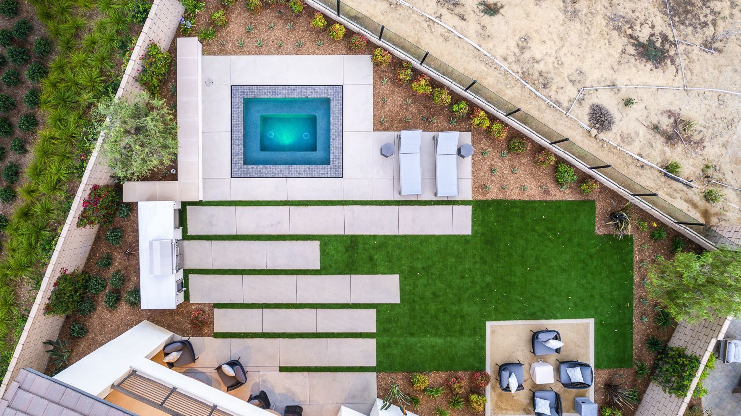 Luxury spa and outdoor living space by Westmod. Location: Chatsworth, CA