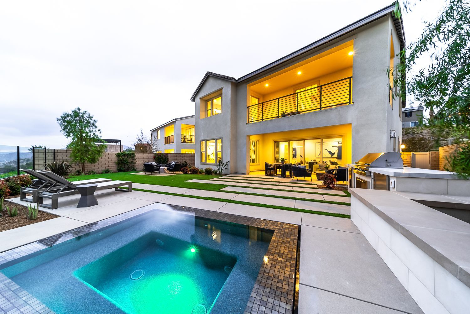 luxury pool and outdoor living space