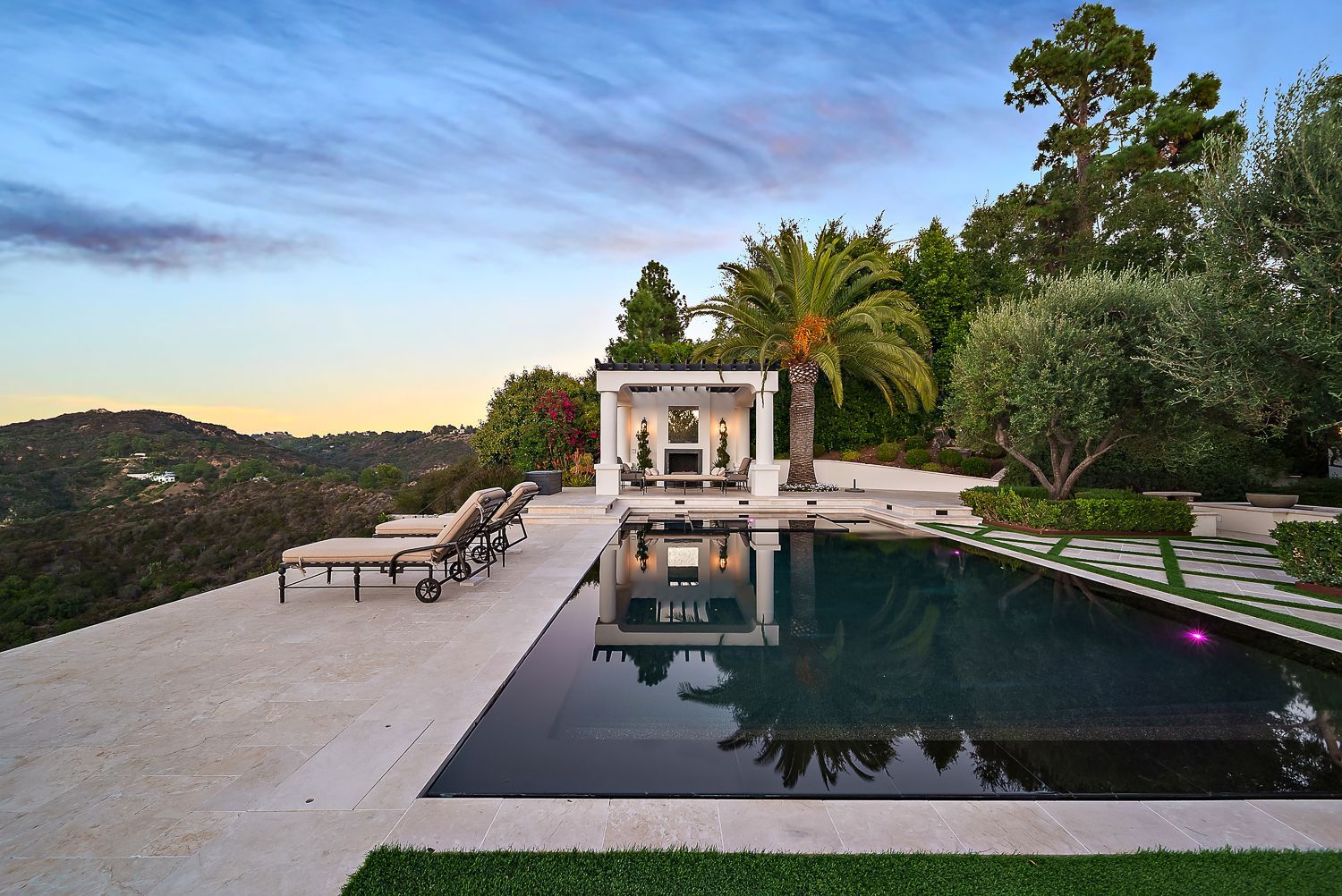 luxury pool and outdoor living space