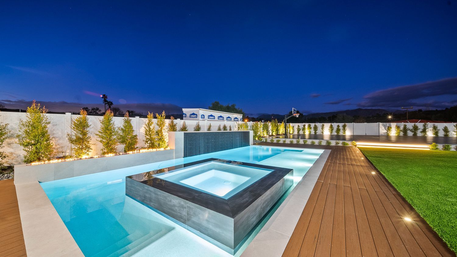 luxury pool and outdoor living space