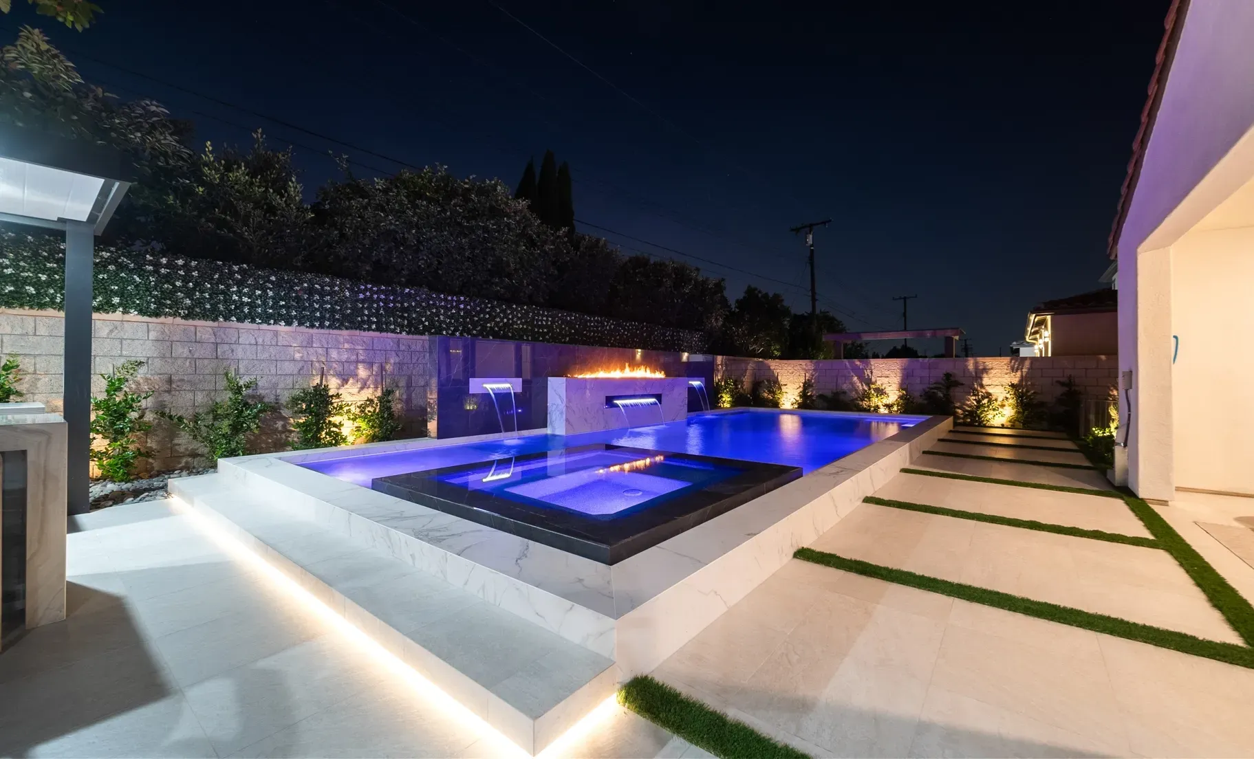 luxury pool and outdoor living space